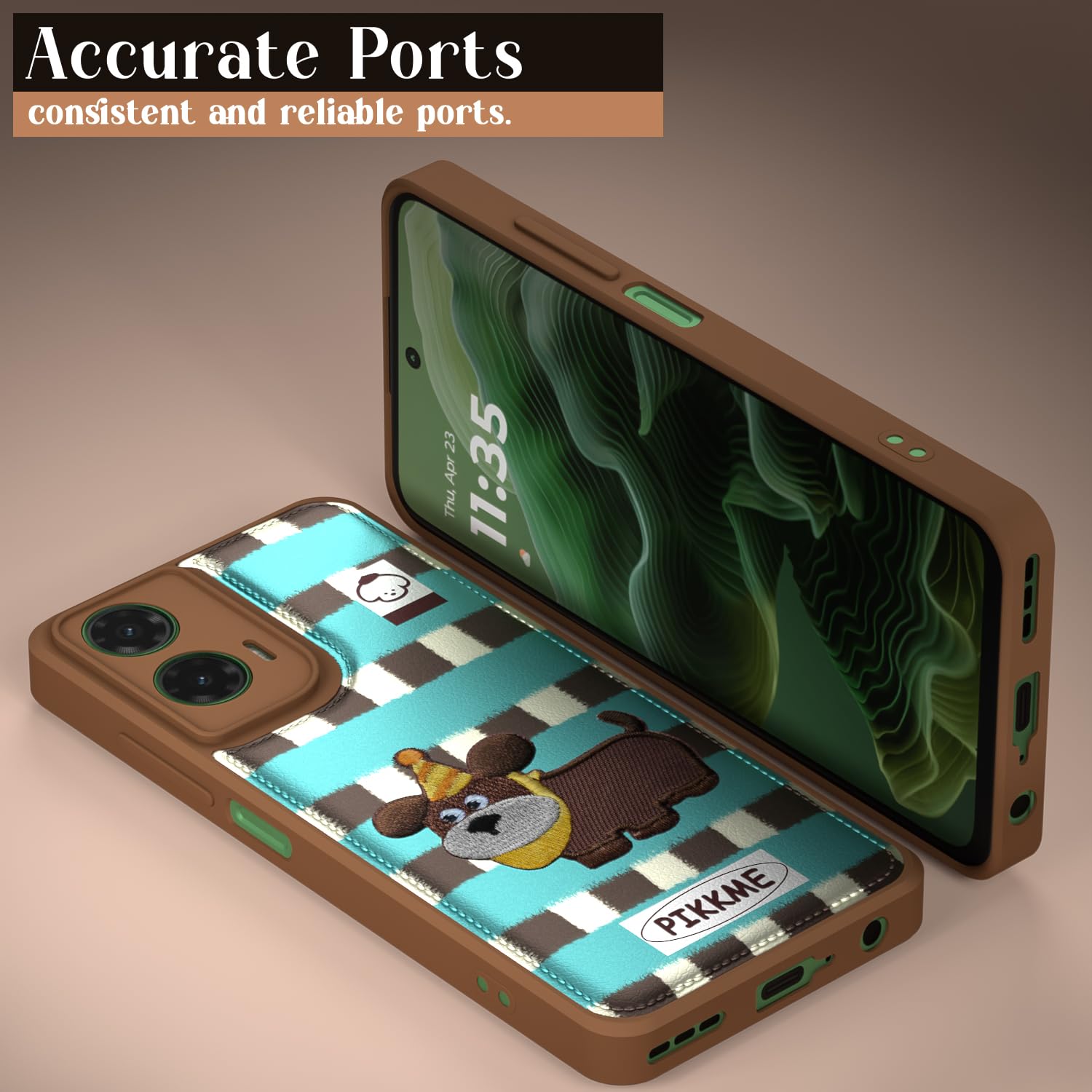 Pikkme Moto G35 Cute Girlish Dog Series Back Cover (Design2)