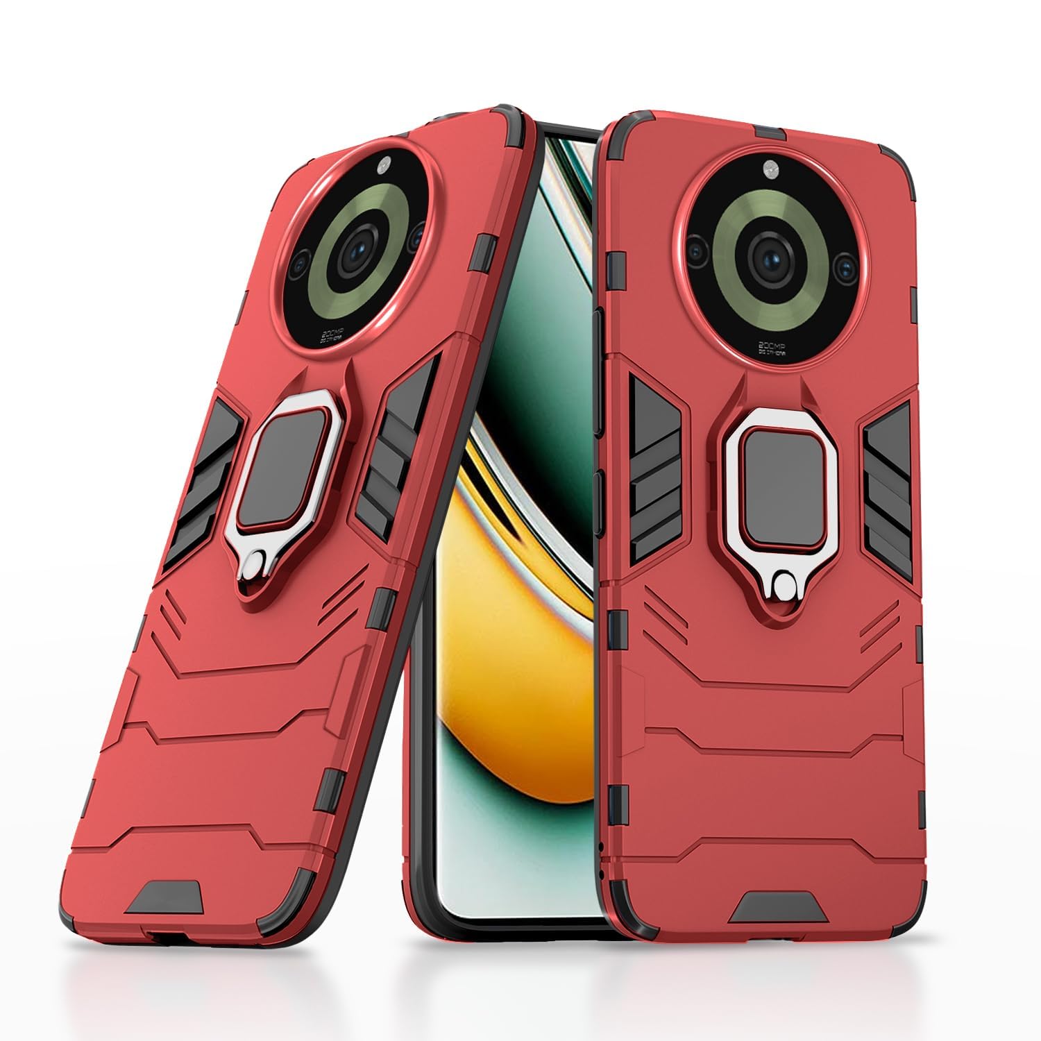Pikkme red back cover for Realme 11 Pro/Pro Plus 5G