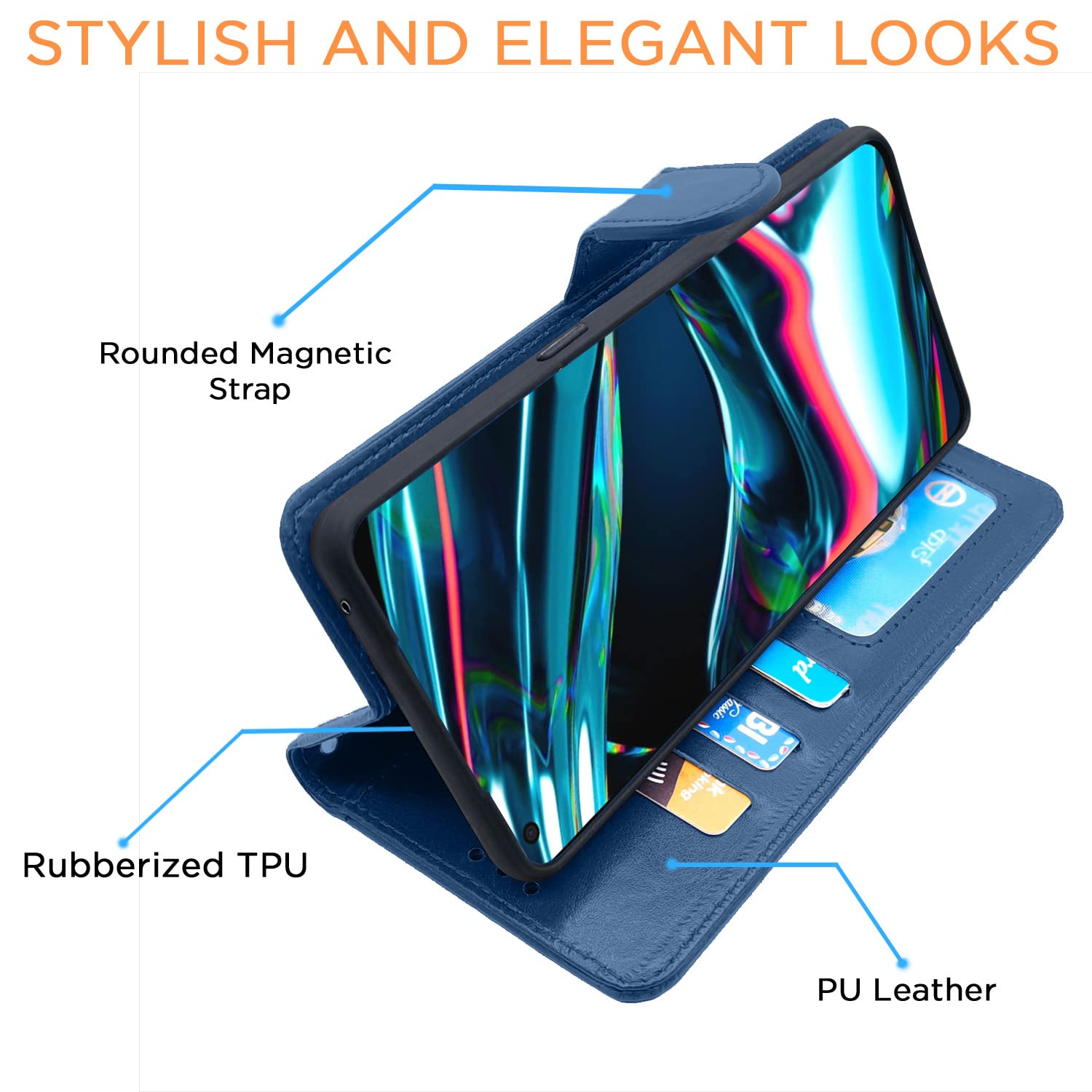 Blue Wallet wallet flip cover for Realme 7 Pro – Pikkme – photo 4