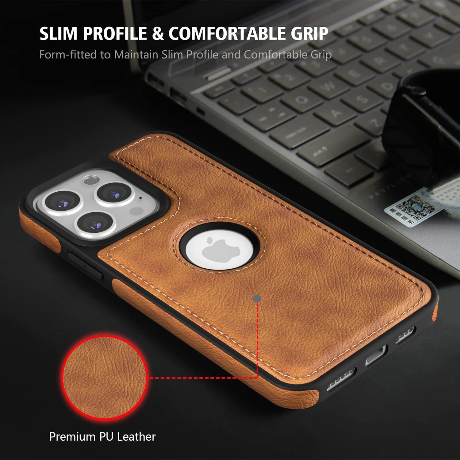 Pikkme brown mobile back cover for iPhone 15 Pro – photo 3