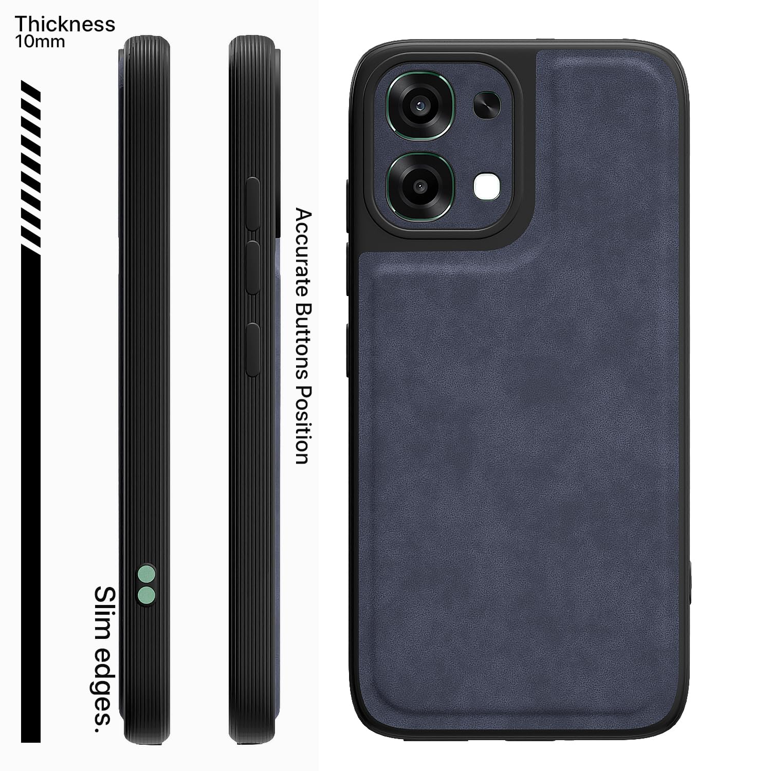Pikkme Oppo F31/F33 5G Leather blue mobile back cover – photo 3