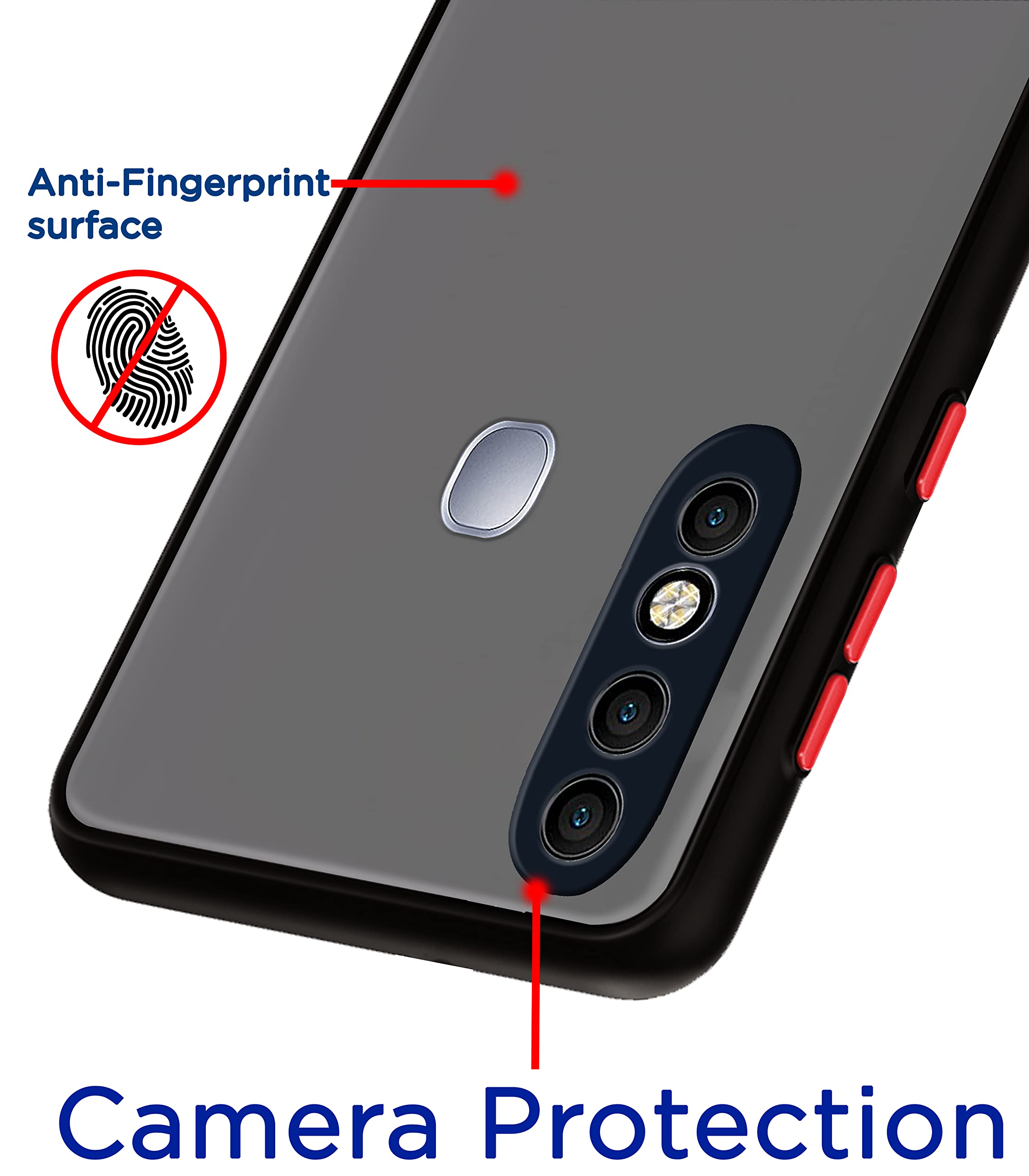 Pikkme Infinix Hot 8 Hybrid black mobile back cover – photo 2