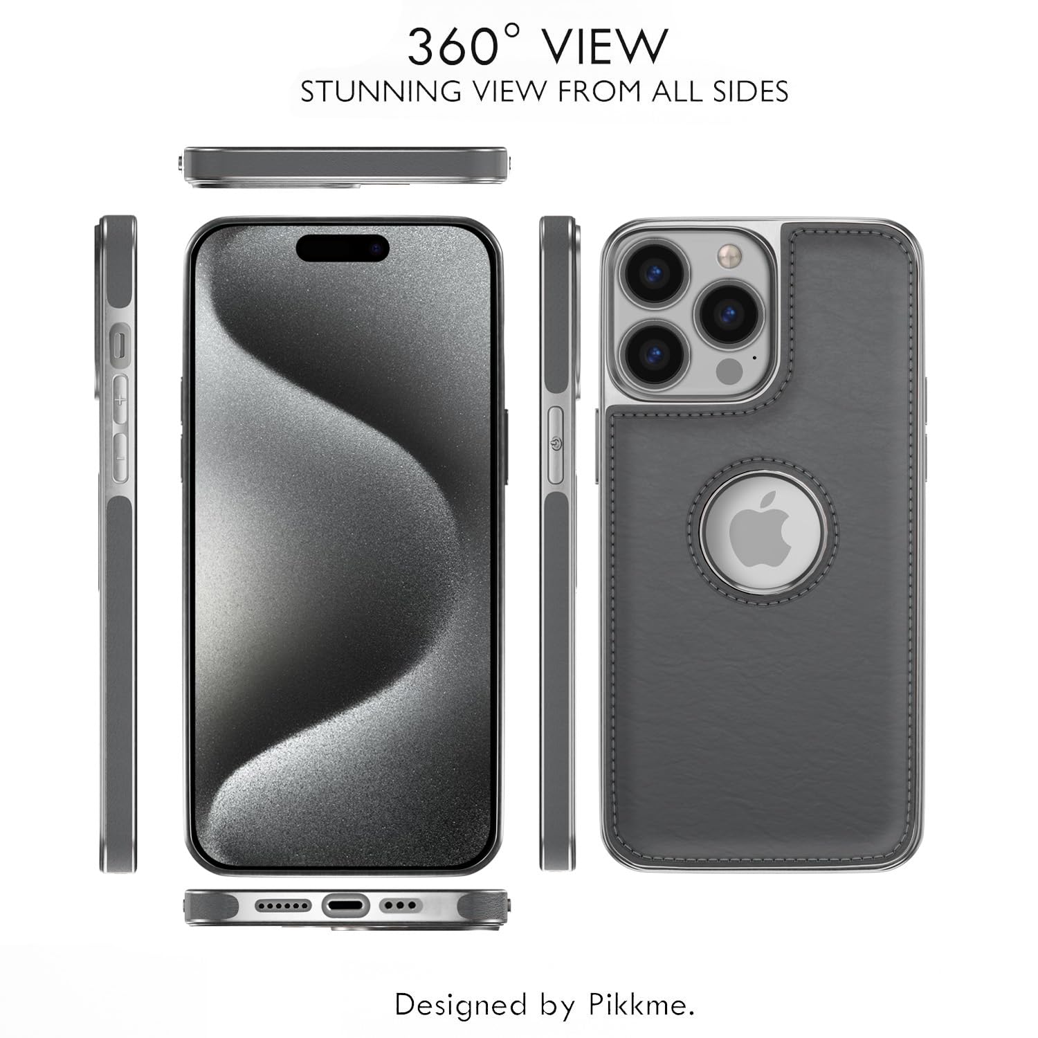Pikkme gray mobile cover for iPhone 15 Pro – photo 2