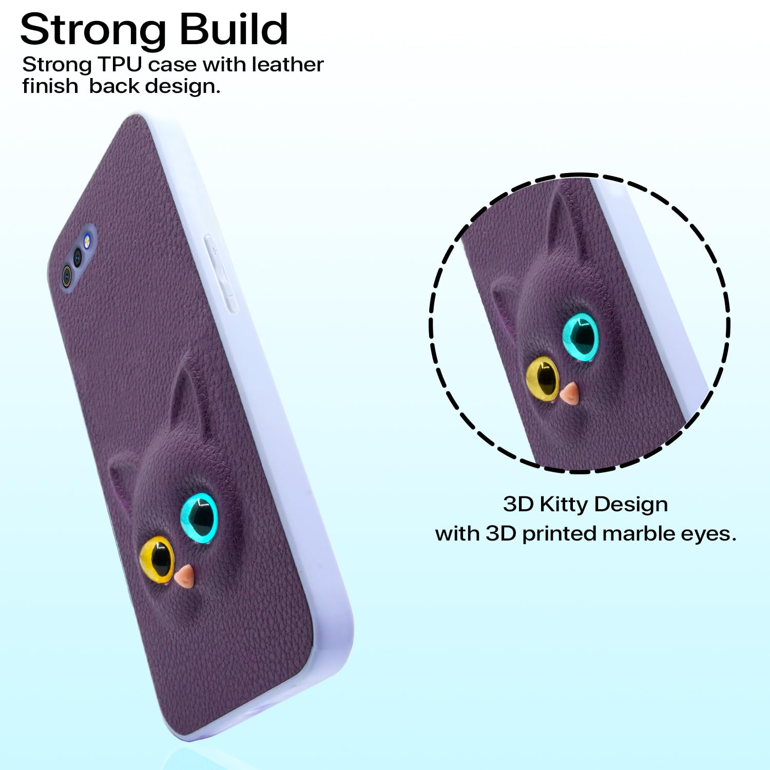 Pikkme purple Cat phone cover for Realme C2 – photo 3