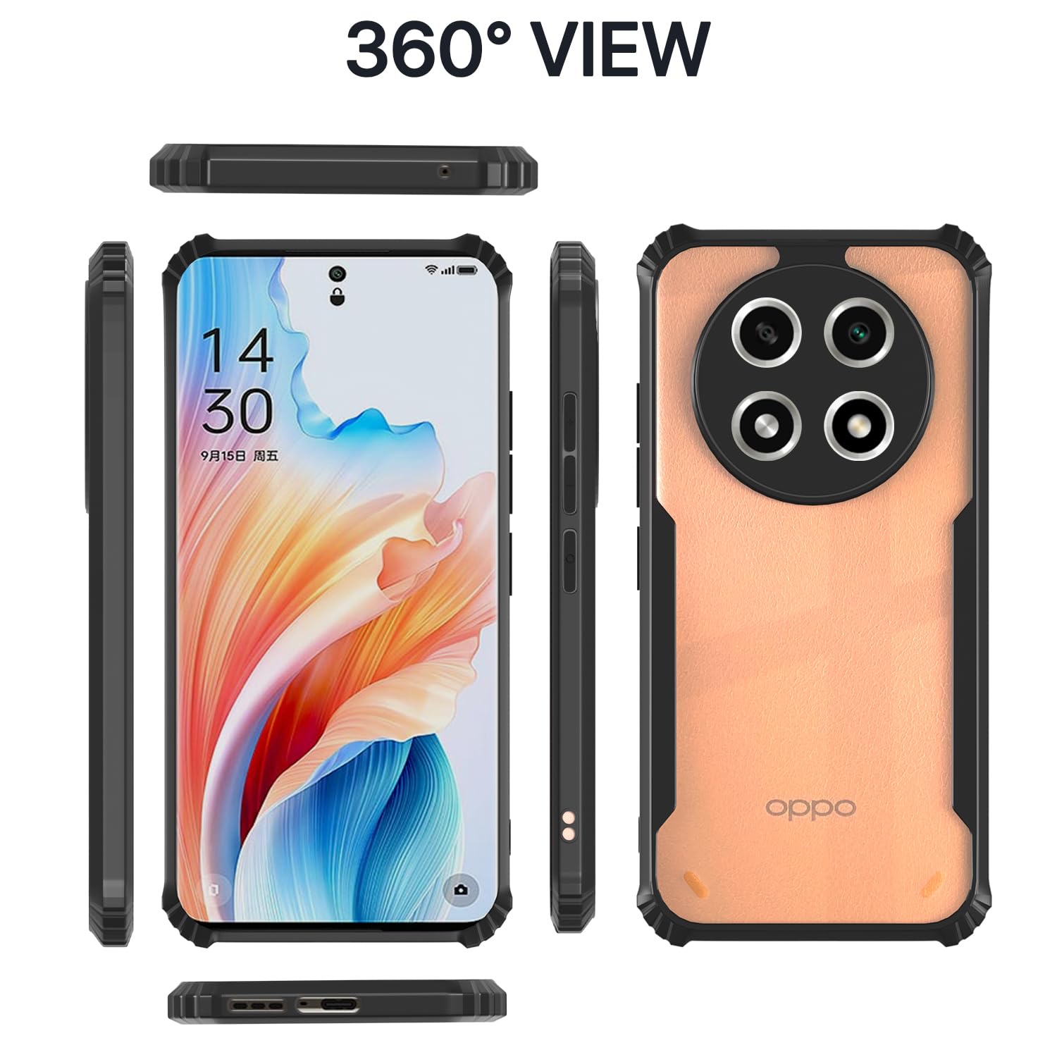 Black mobile back cover for Oppo A2 Pro 5G – Pikkme – photo 2