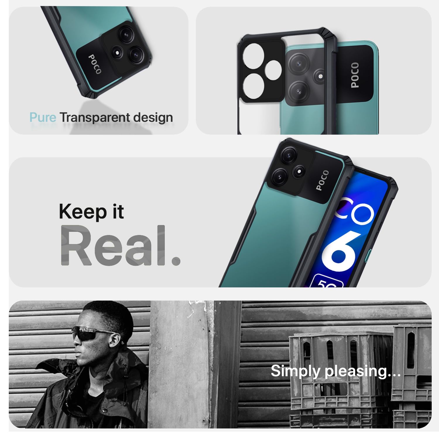 Pikkme black back cover for Poco M6 Pro 5G – photo 4