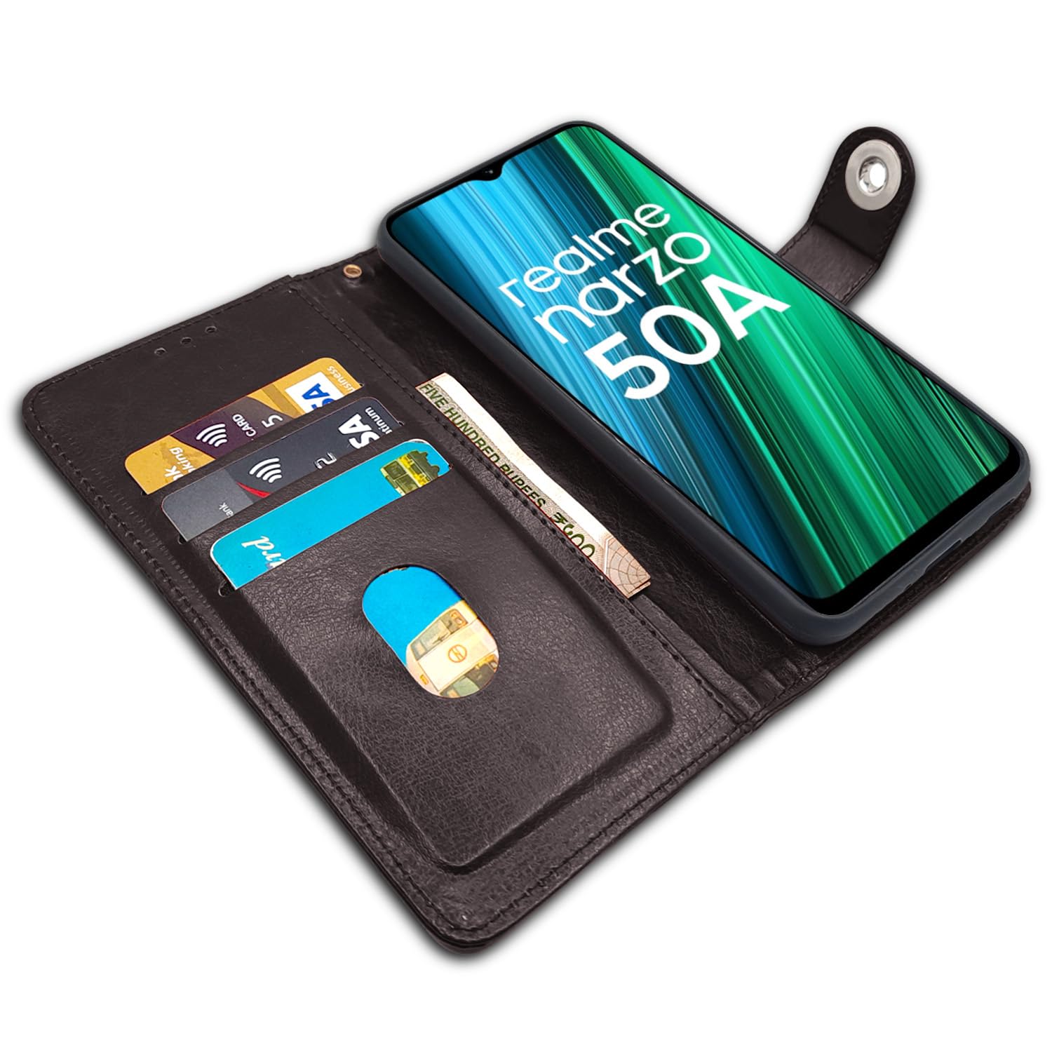 Pikkme coffee Button flip case for Realme Narzo 50A – photo 3
