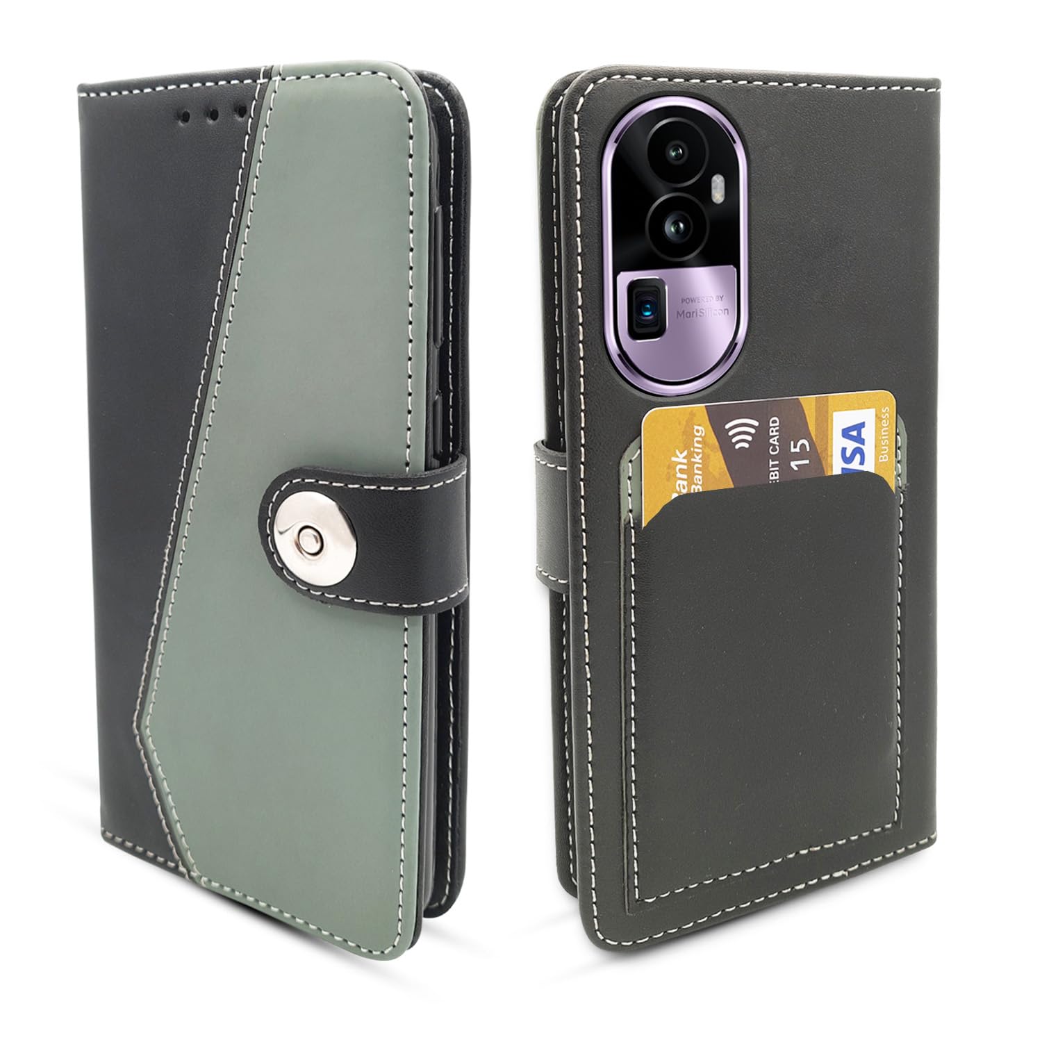Grey Magnetic mobile flip cover for Oppo Reno 10 Pro Plus 5G – Pikkme