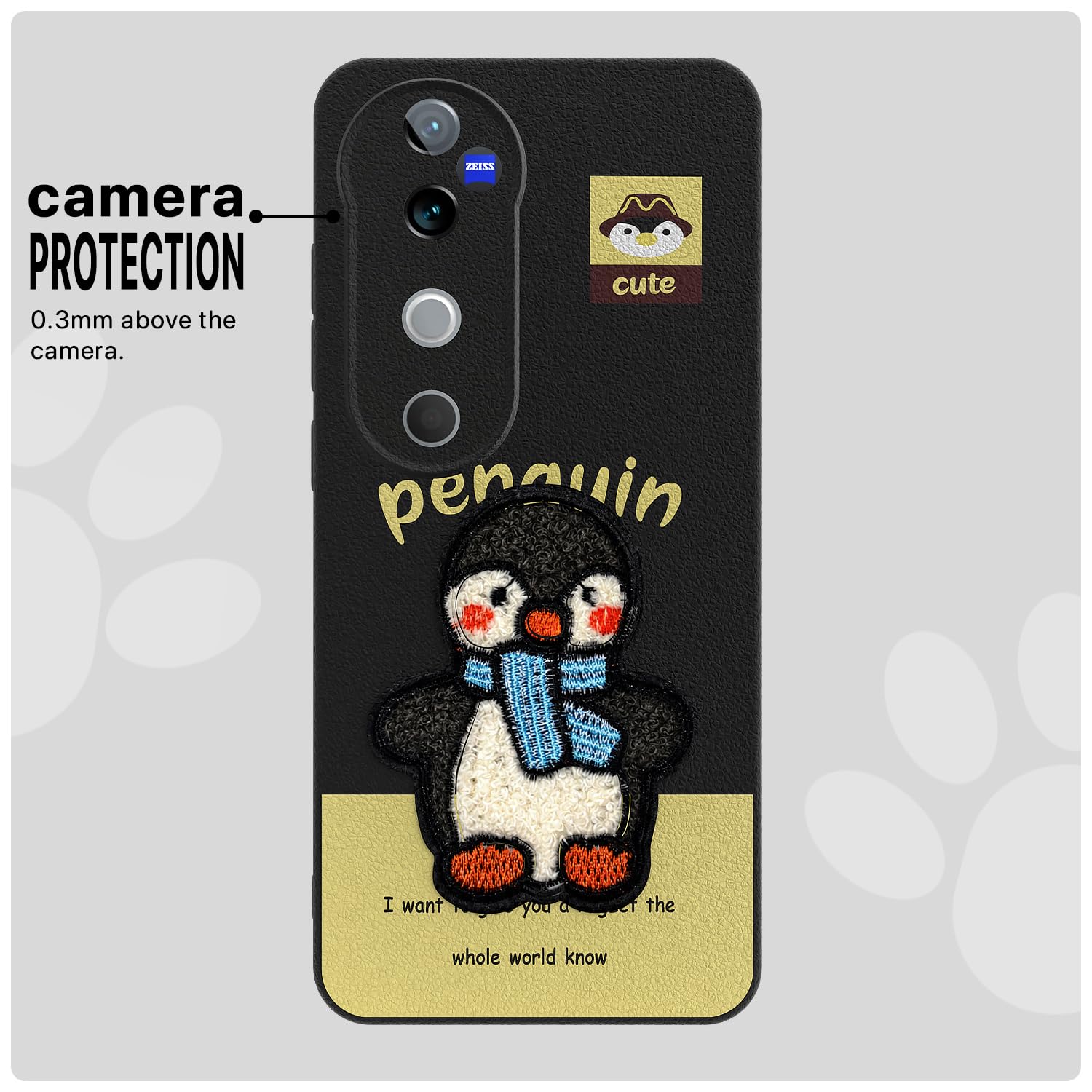 Pikkme black Plush Patch phone cover for Vivo V40/V40 Pro/T3 Ultra 5G – photo 6