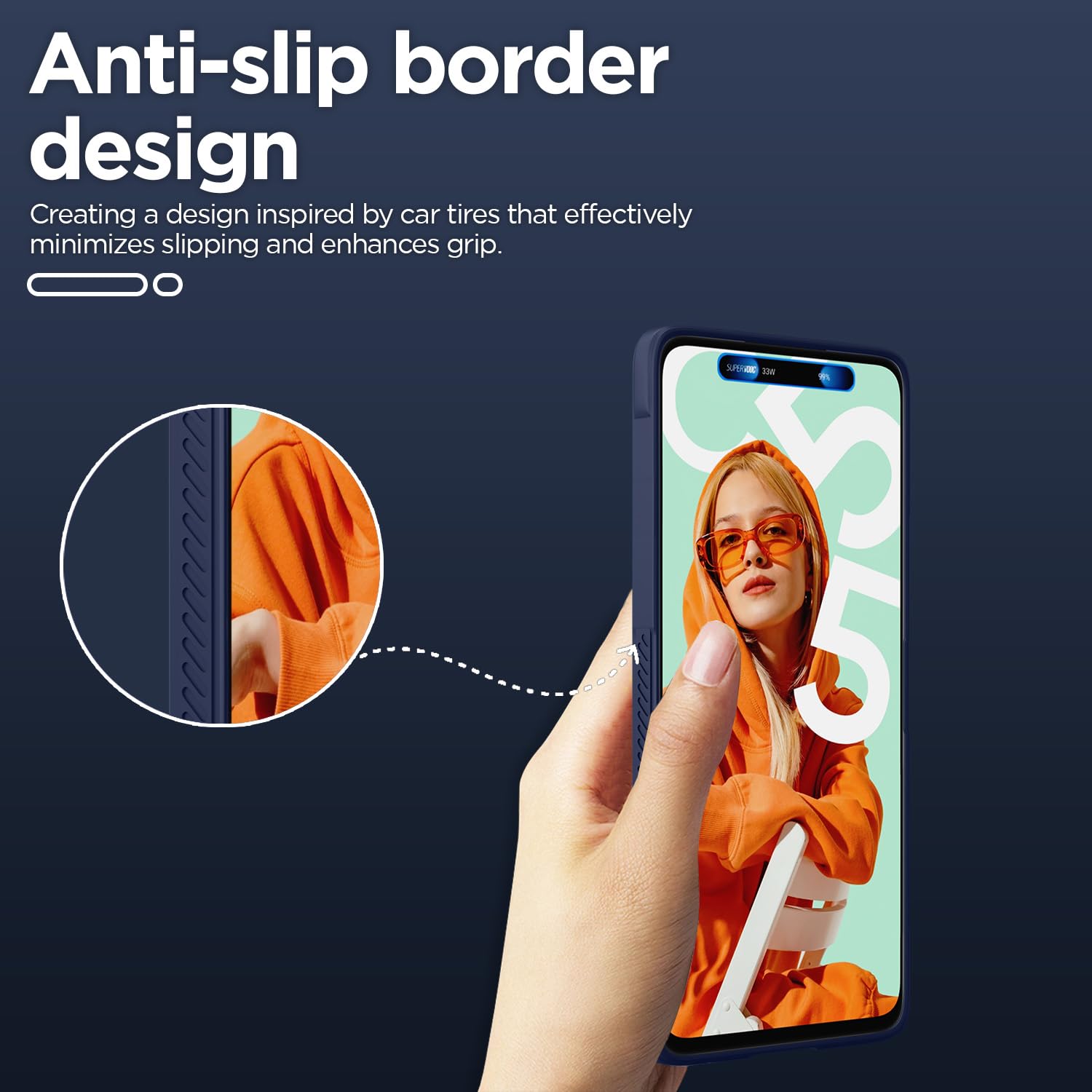 Pikkme Realme C55/Narzo N55 Liquid Silicone blue phone cover – photo 4