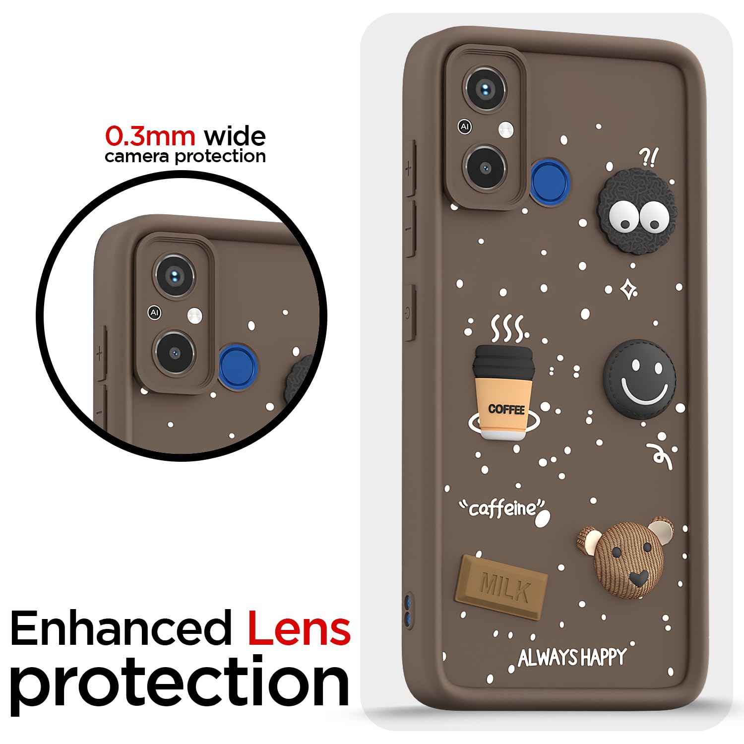 Pikkme brown Silicone phone cover for Redmi 12C 4G/3D – photo 5