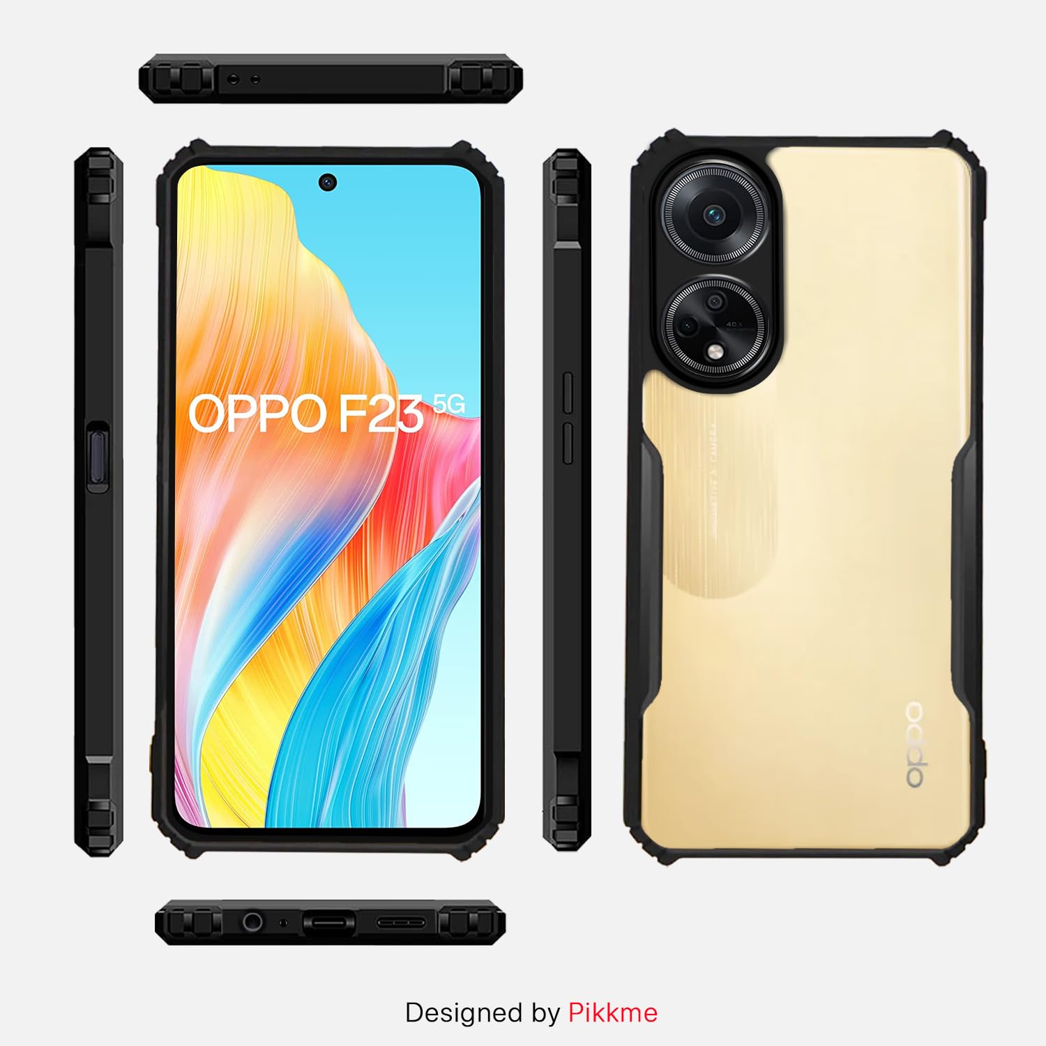Pikkme Oppo F23 5G Eagle Back Cover (Black)