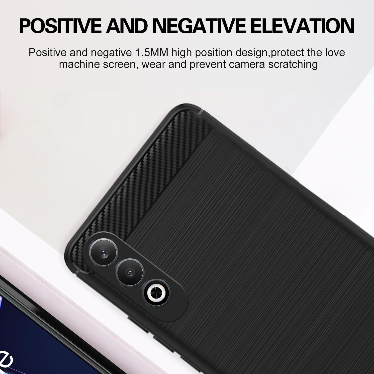 Pikkme OnePlus Nord Ce 4 5G Carbon Fibre Back Cover (Black)