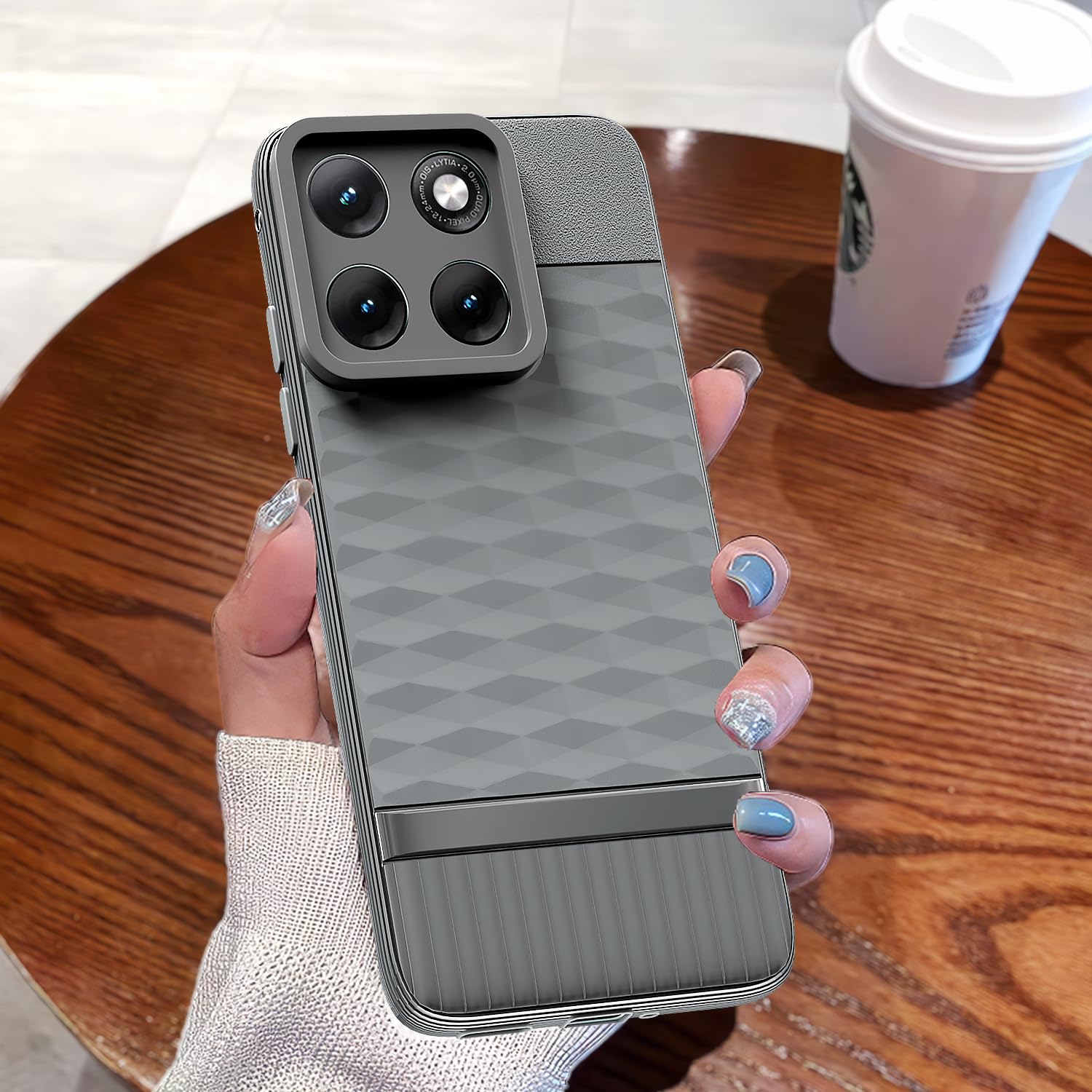 Moto Edge 70 Fusion 5G Silicone mobile back cover in grey by Pikkme – photo 7