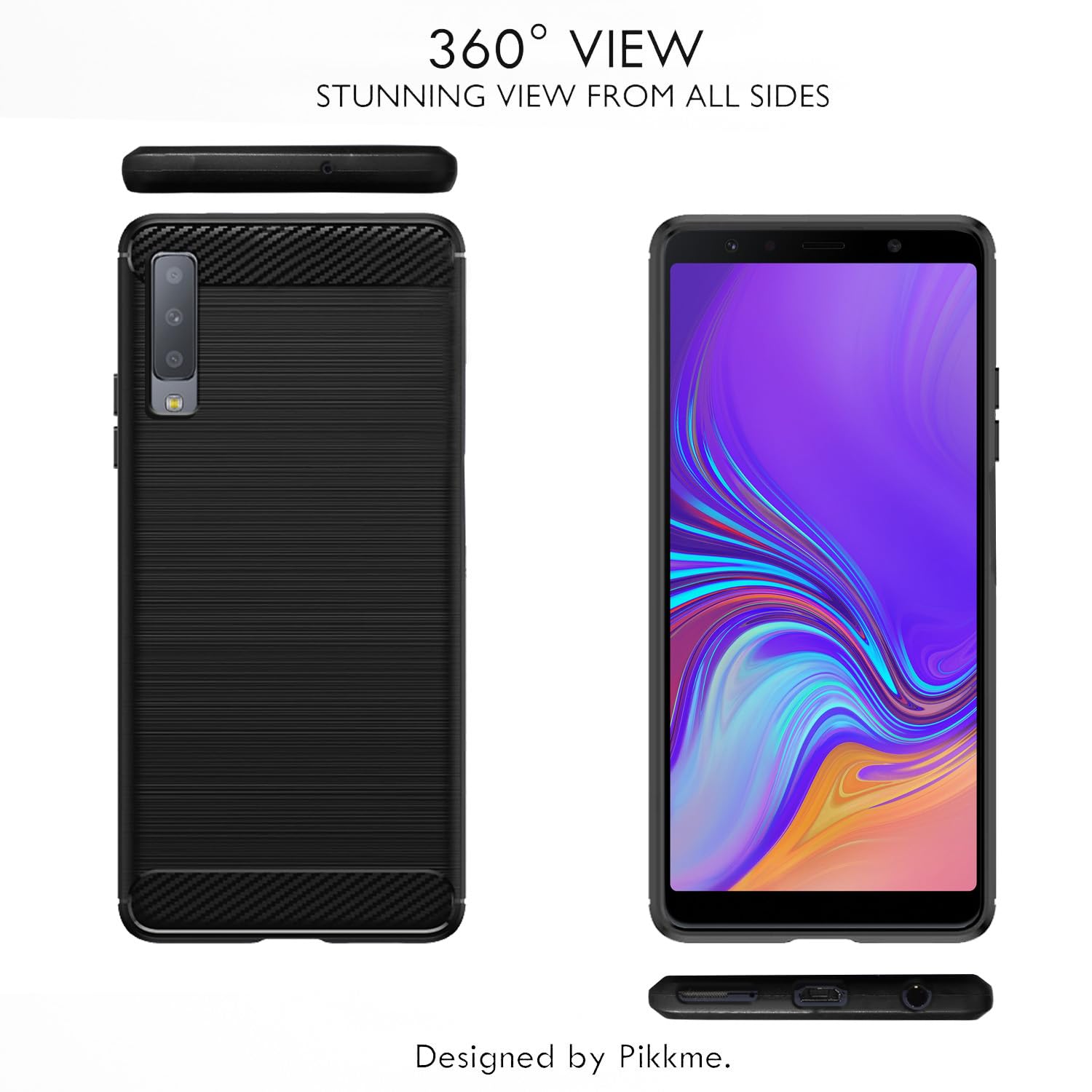 Black Hybrid mobile cover for Samsung A7 2018 – Pikkme – photo 3