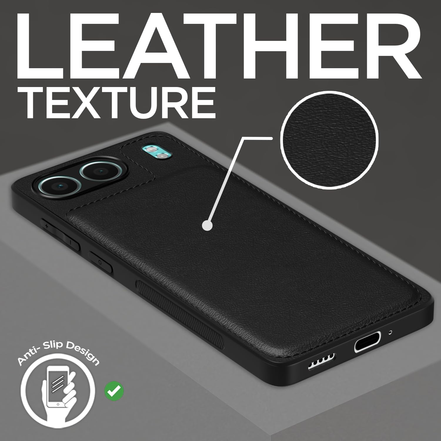 Pikkme OnePlus Nord 4 5G Leatherback Back Case | Black