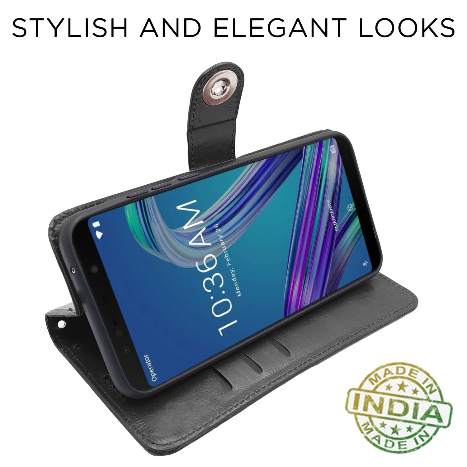Asus mobile flip cover in button black by Pikkme – photo 5