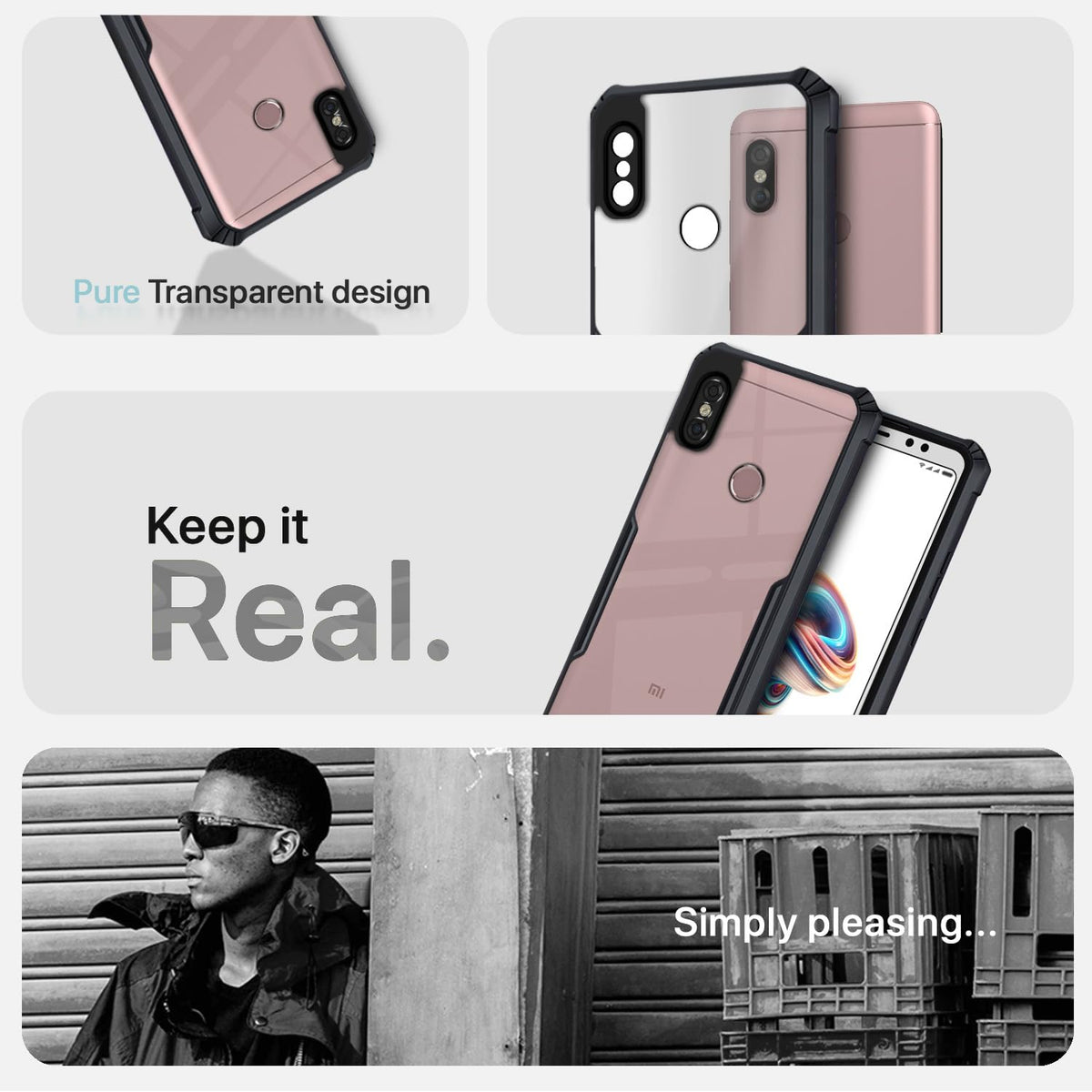 Black phone cover for Redmi Note 5 Pro – Pikkme – photo 4