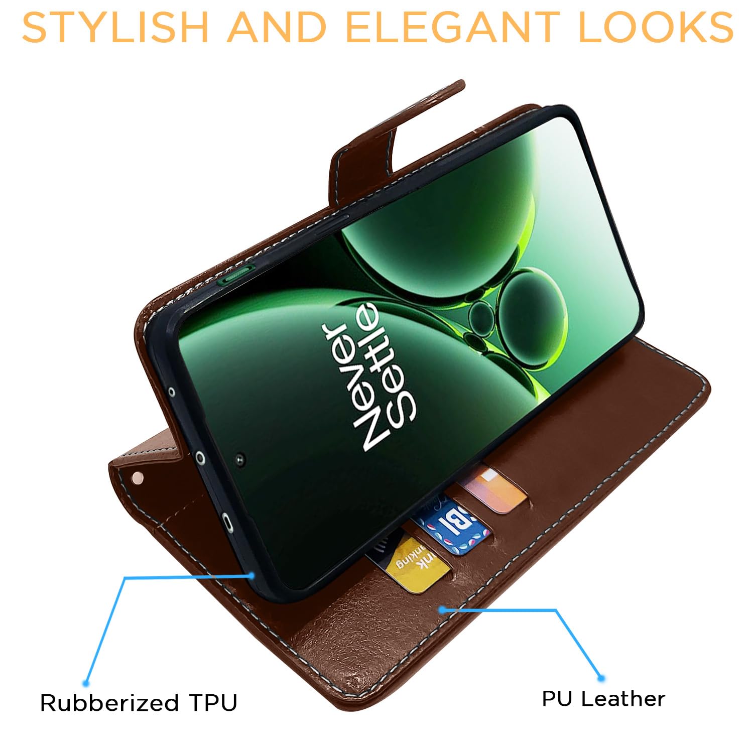 Pikkme brown & coffee mobile flip cover for OnePlus Nord 3 5G – photo 5