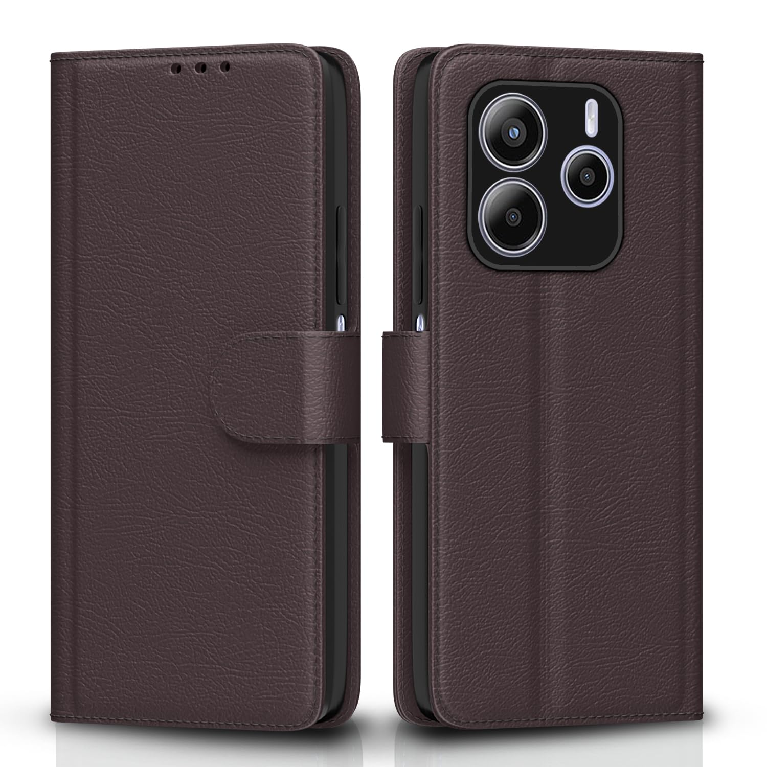 Redmi Note 14 5G flip cover in coffee by Pikkme