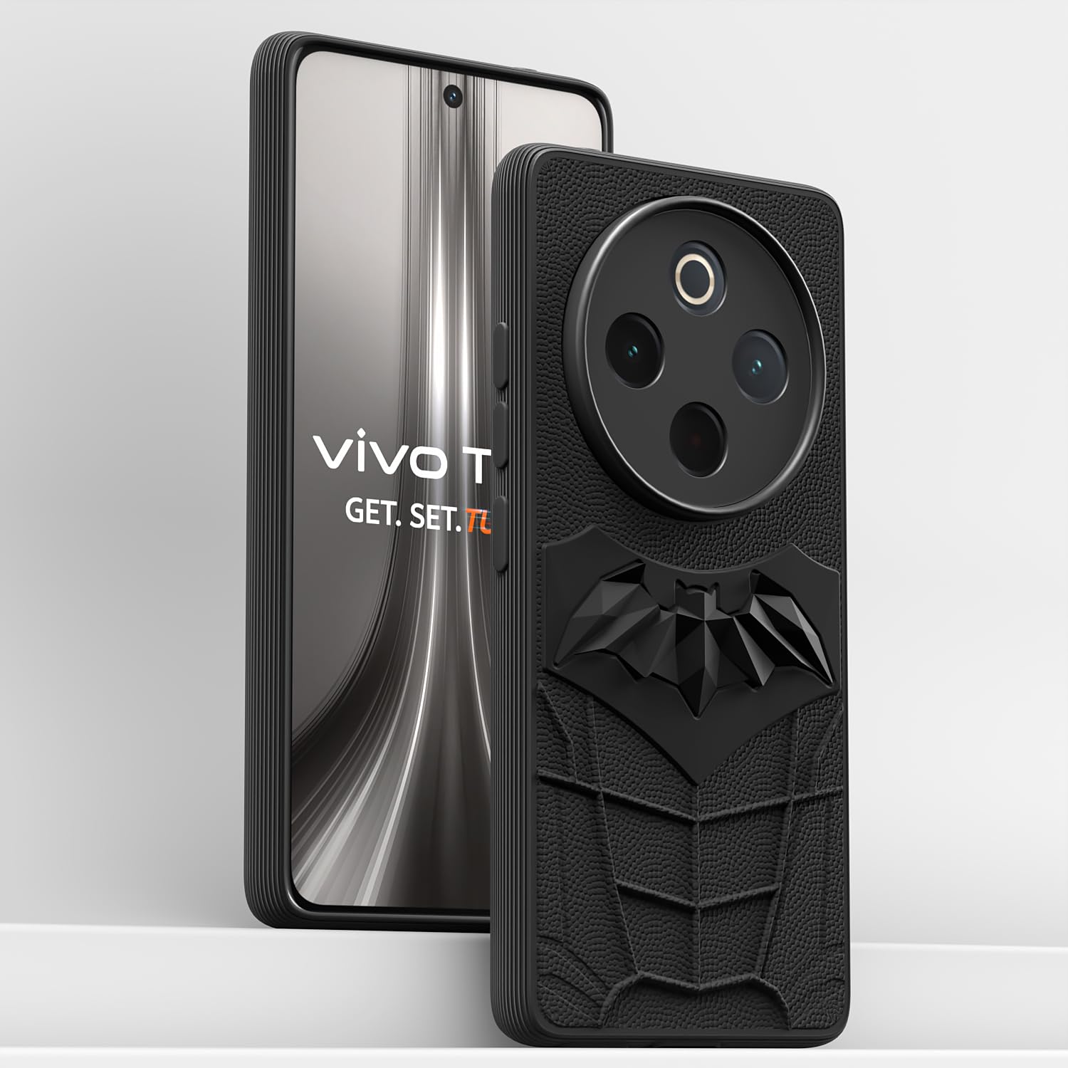 Pikkme Vivo T4 5G / iQoo Z10 5G Shockproof Stylish Cartoon Back Cover (Black)