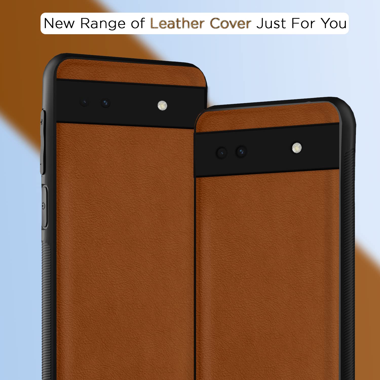 Google Pixel 6A Leather back cover in camel by Pikkme – photo 7