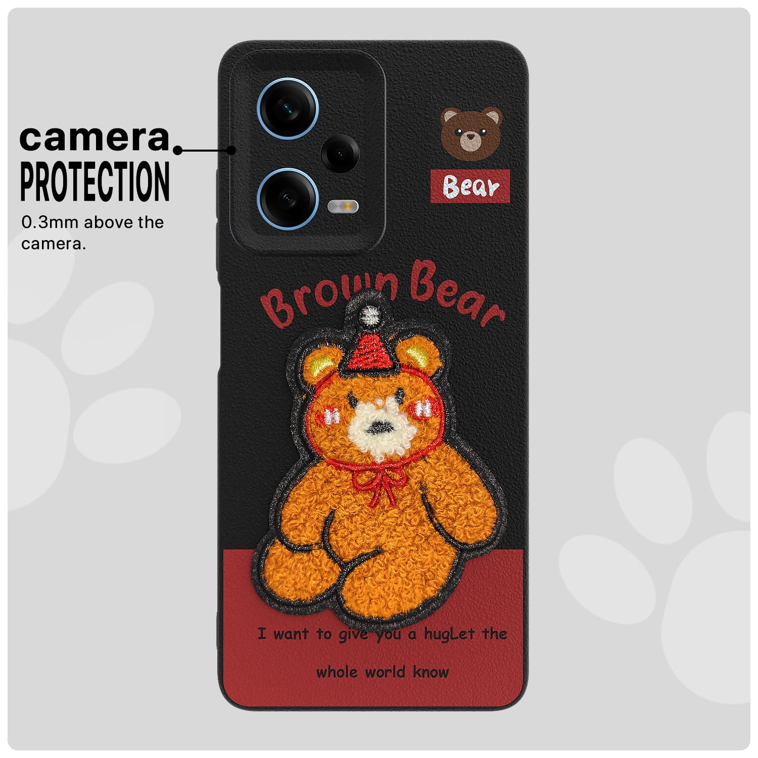 Pikkme Redmi Note 12 Pro 5G Plush Patch cherry mobile cover – photo 6