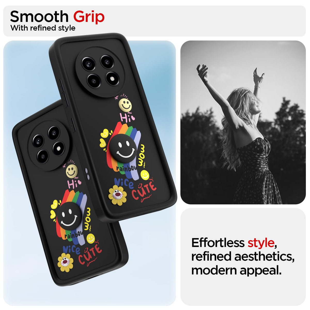 Pikkme black Soft Silicone mobile back cover for Realme 13 Pro/13 Pro Plus 5G – photo 2