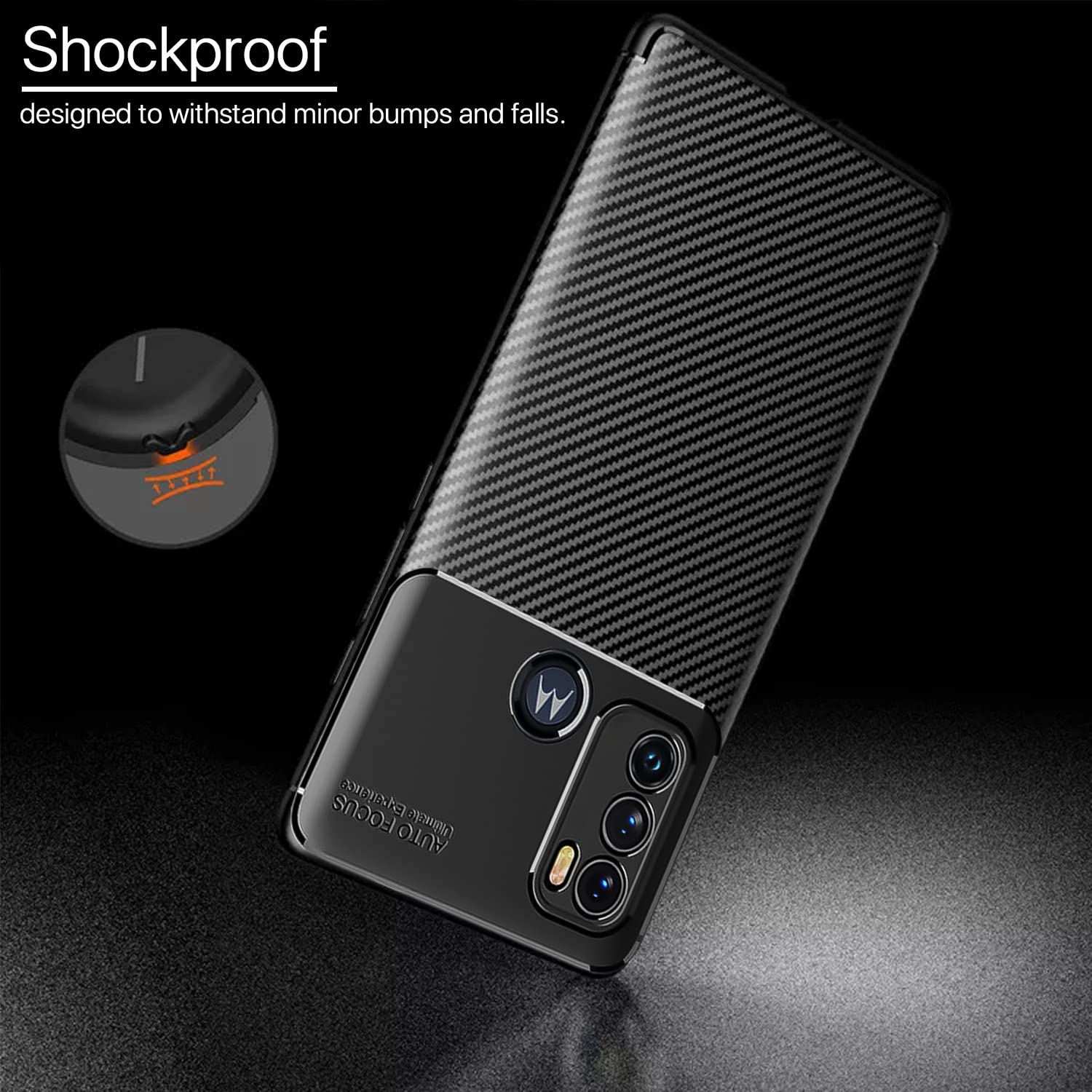 Pikkme black Carbon mobile cover for Moto G60/G40 Fusion – photo 4