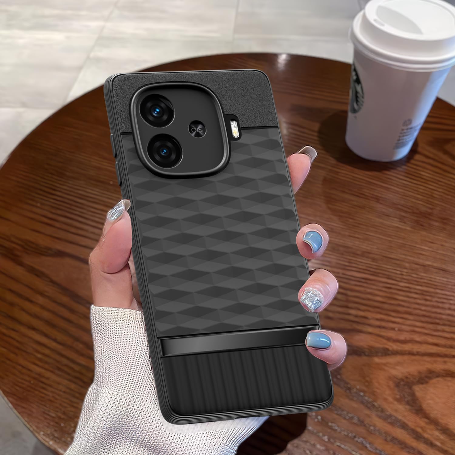 Pikkme iQOO Neo 10R 5G / iQOO Z9 Turbo 5G / Vivo Y200 GT 5G Shockproof Soft Flexible Gencase Back Cover (Black)