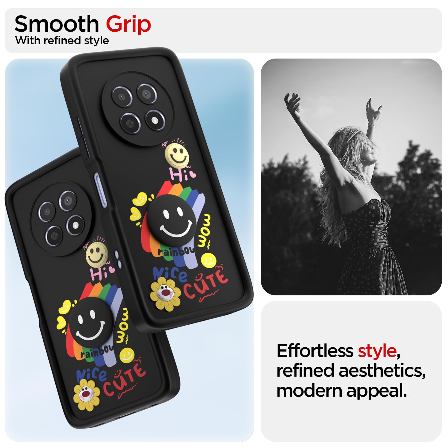 Pikkme Realme Narzo 70x 5G/N65/13/12/12X 5G/C65 Soft Silicone black back cover – photo 2