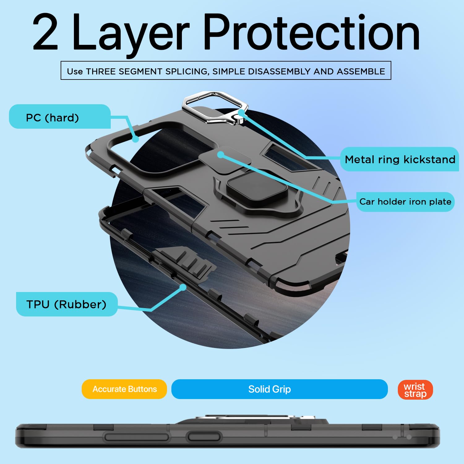 Redmi Note 14 5G back cover in black by Pikkme – photo 4