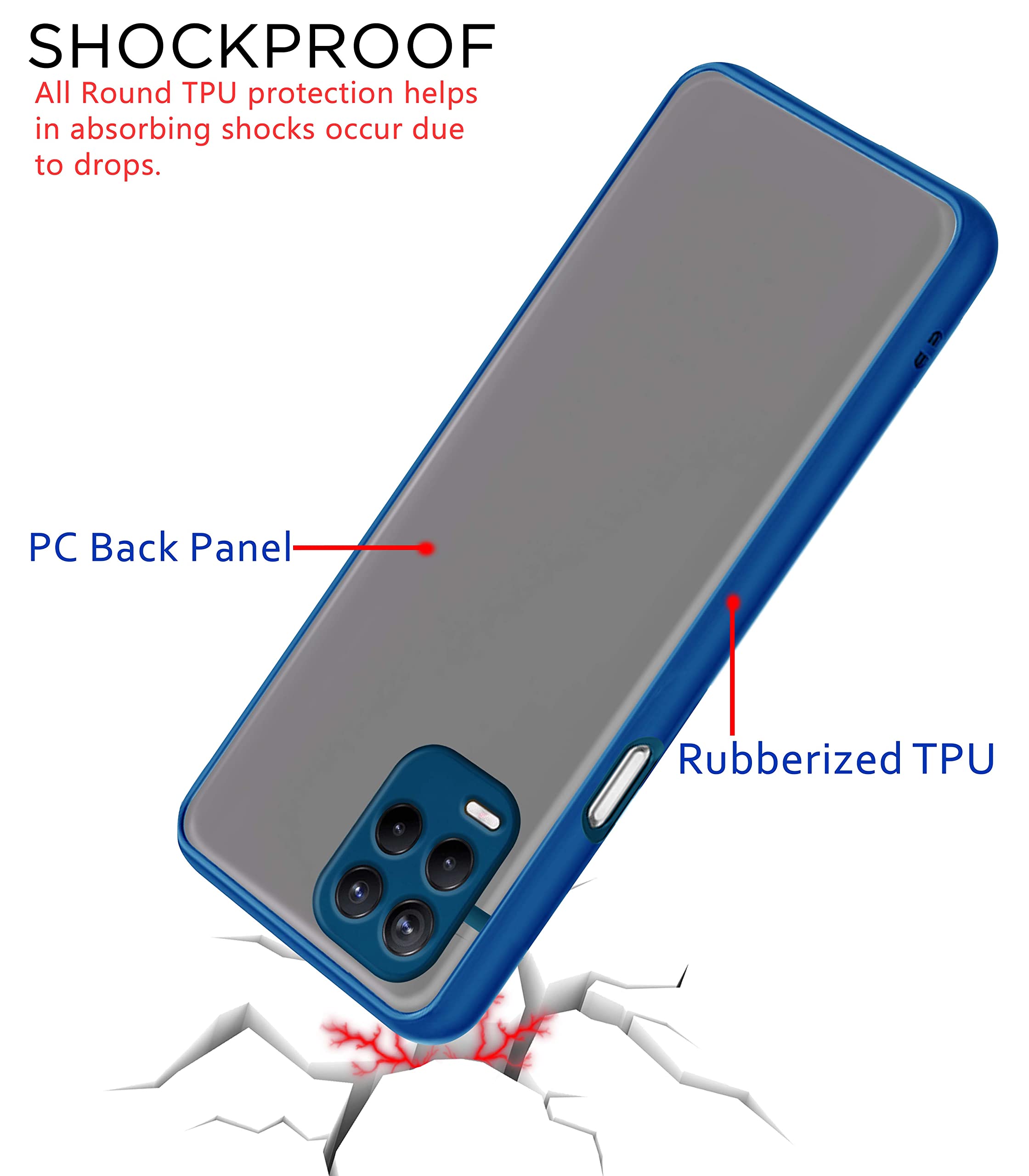 Pikkme Realme 8/8s/Narzo 30 5G Hybrid blue mobile back cover – photo 4