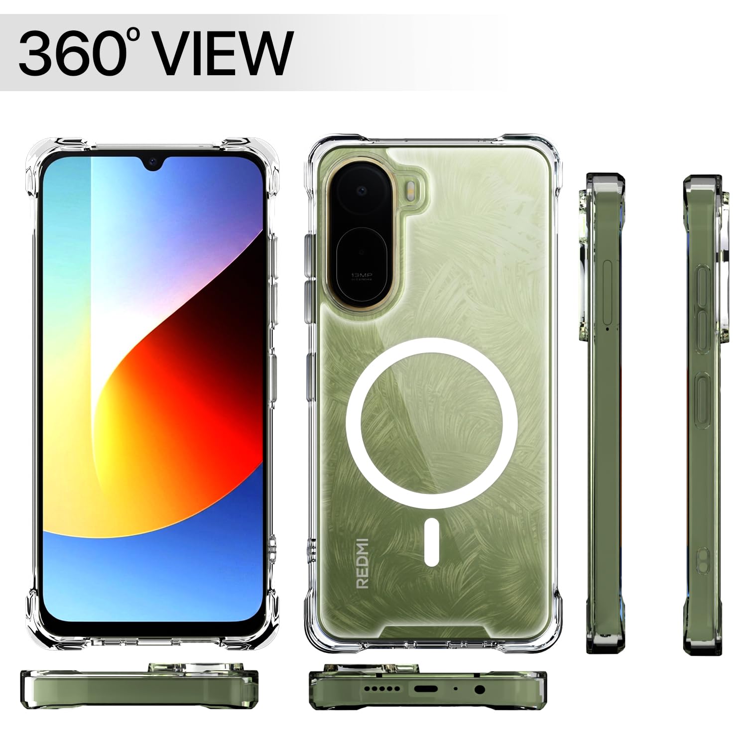 Pikkme transparent mag-safe MagSafe mobile back cover for Redmi A7 Pro/Poco C85x 5G – photo 7