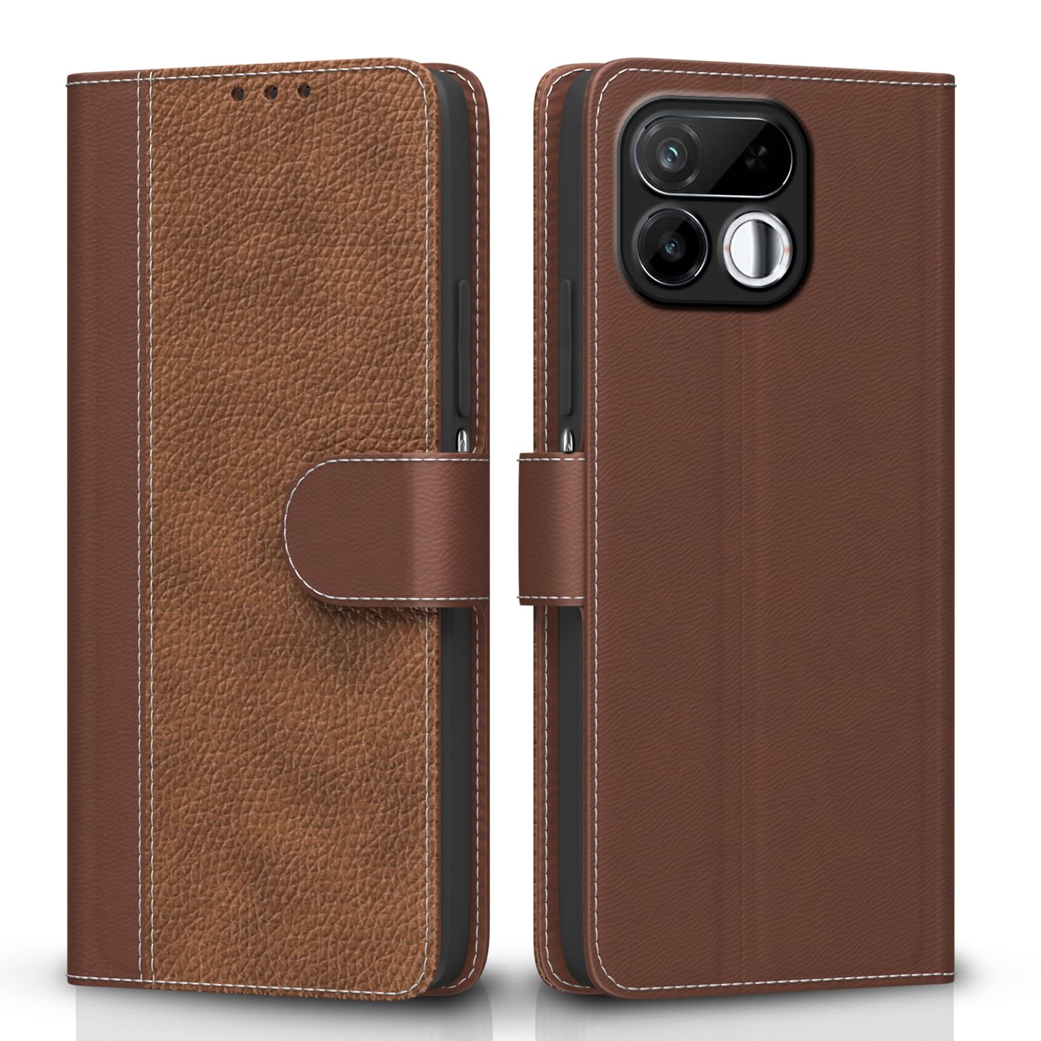 Realme 16T 5G flip case in tan by Pikkme