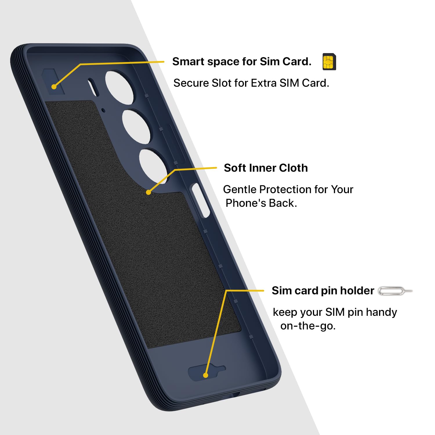 Pikkme Realme C75 Gencase Back Cover (Blue)