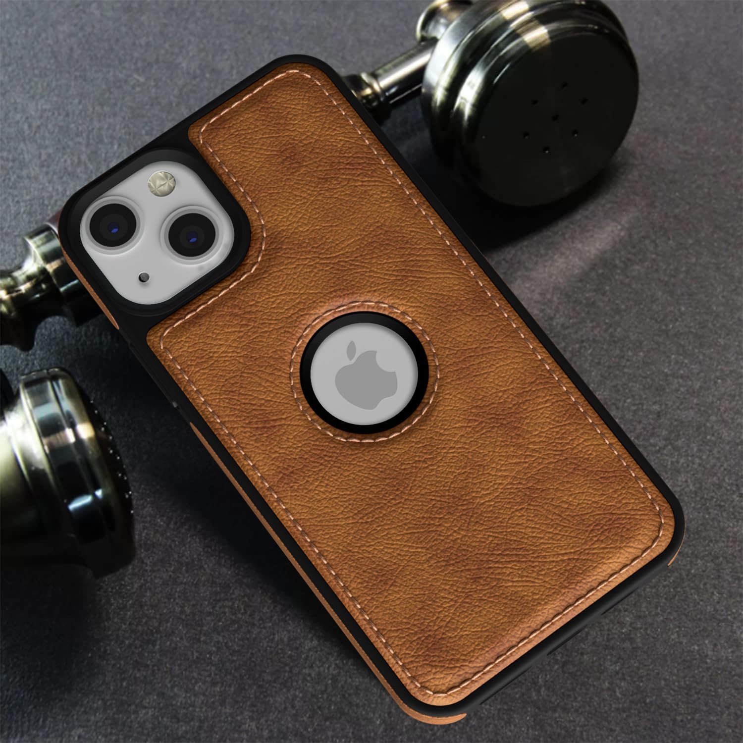 Pikkme iPhone 14 Flexible Pu Leather Back Case | Brown