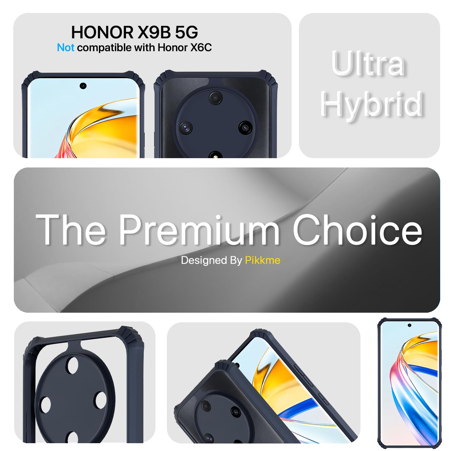 Honor X9b 5G Ultra Clear mobile cover in blue by Pikkme – photo 2