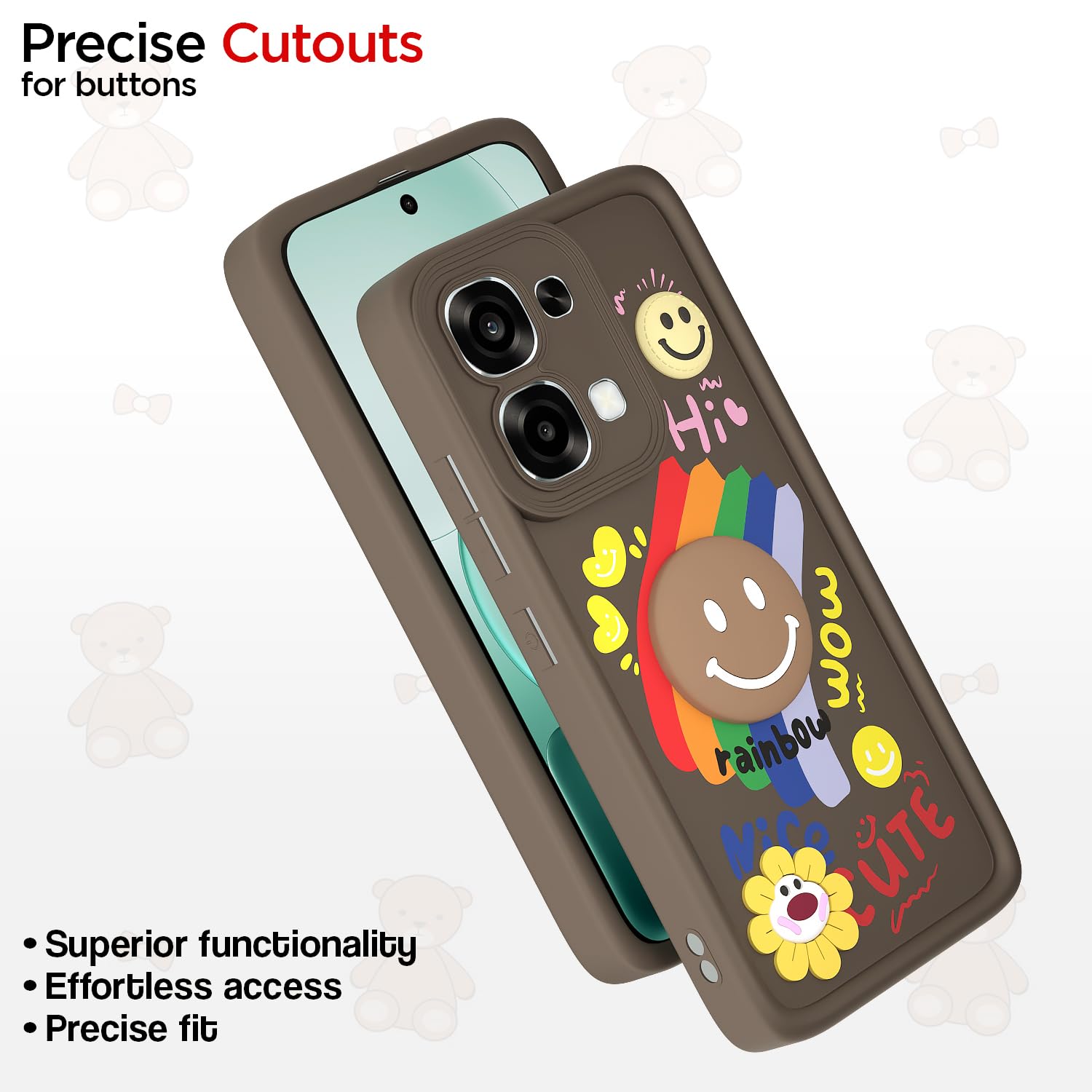 Pikkme brown Soft Silicone mobile back cover for Oppo F31/F33 5G – photo 6