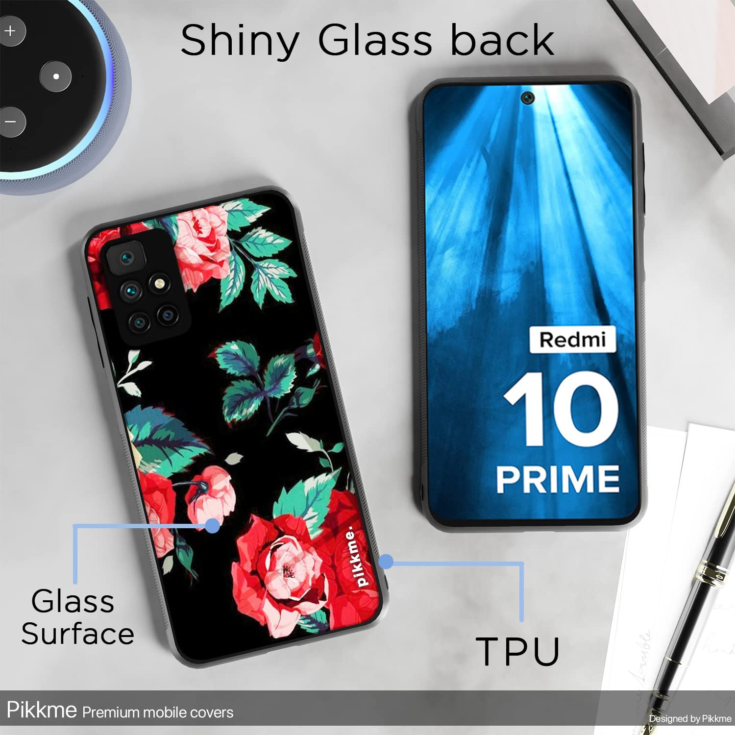 Redmi 10 Prime Flower mobile cover by Pikkme – photo 3