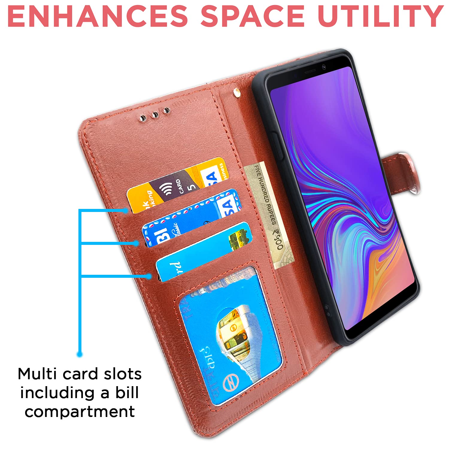 Pikkme Samsung Galaxy A9 2018 Vintage Flip Cover (Brown)