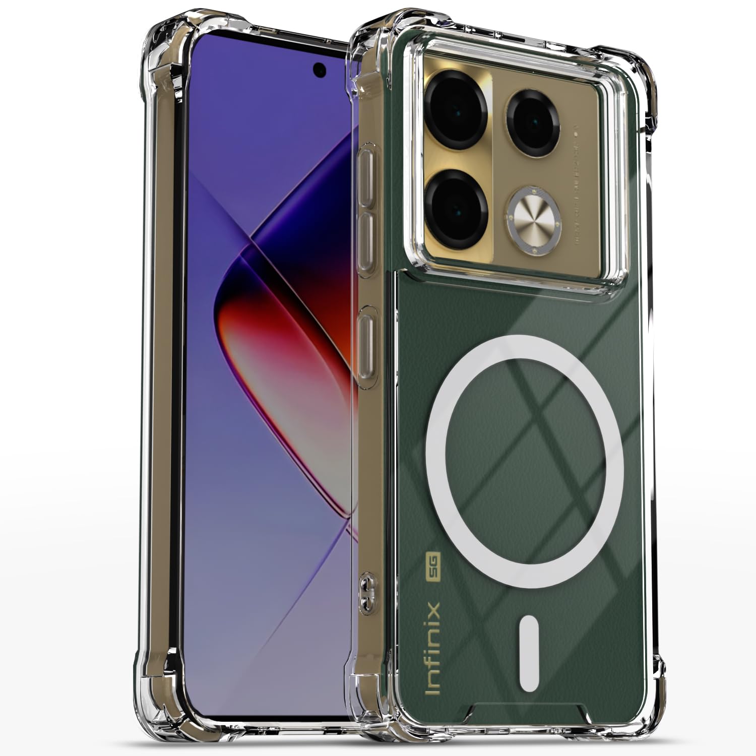 Transparent mag-safe mobile cover for Infinix Note 40 Pro 5G – Pikkme