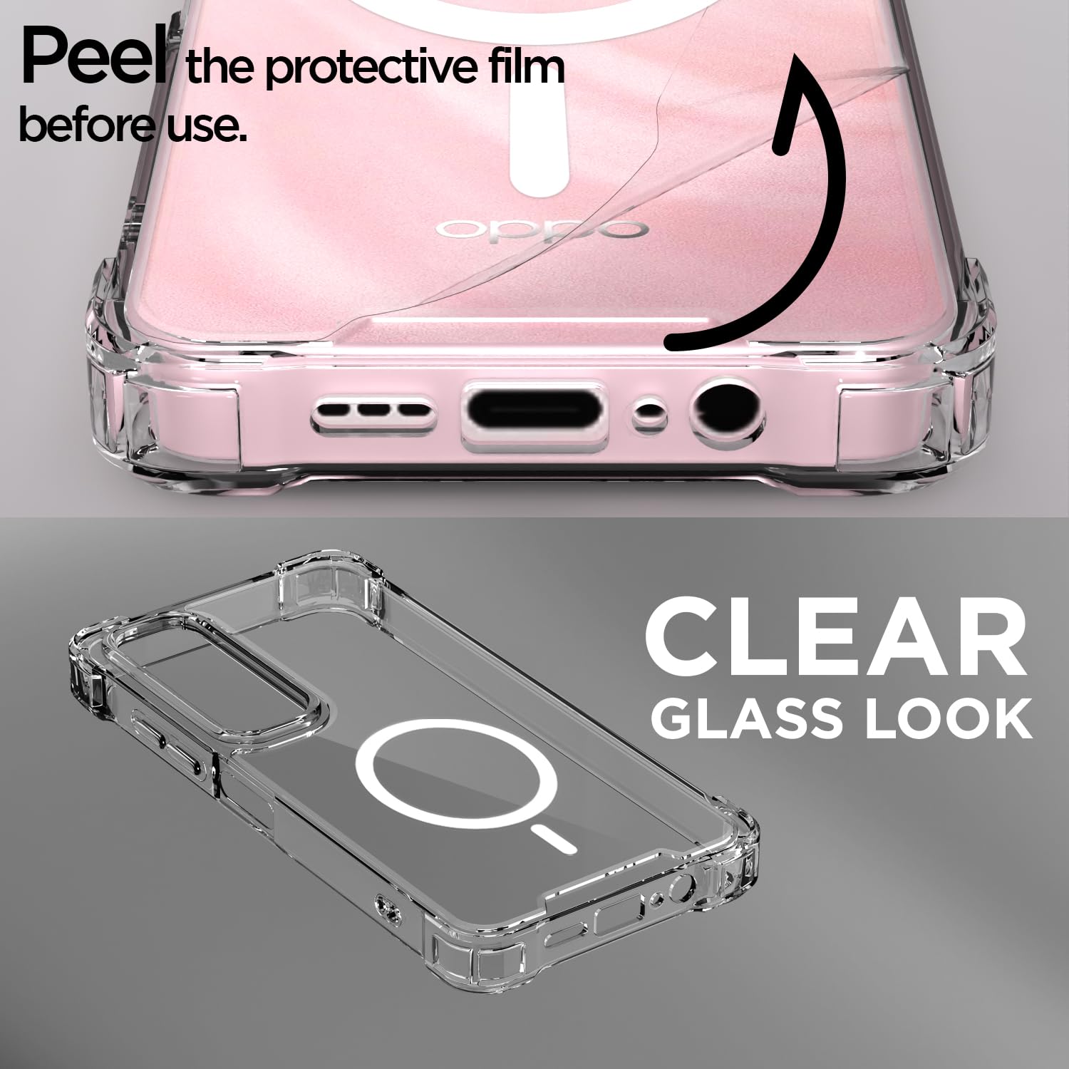 Pikkme Oppo K13x 5G/Realme C71/C75 5G/P3x 5G transparent mag-safe mobile back cover – photo 3