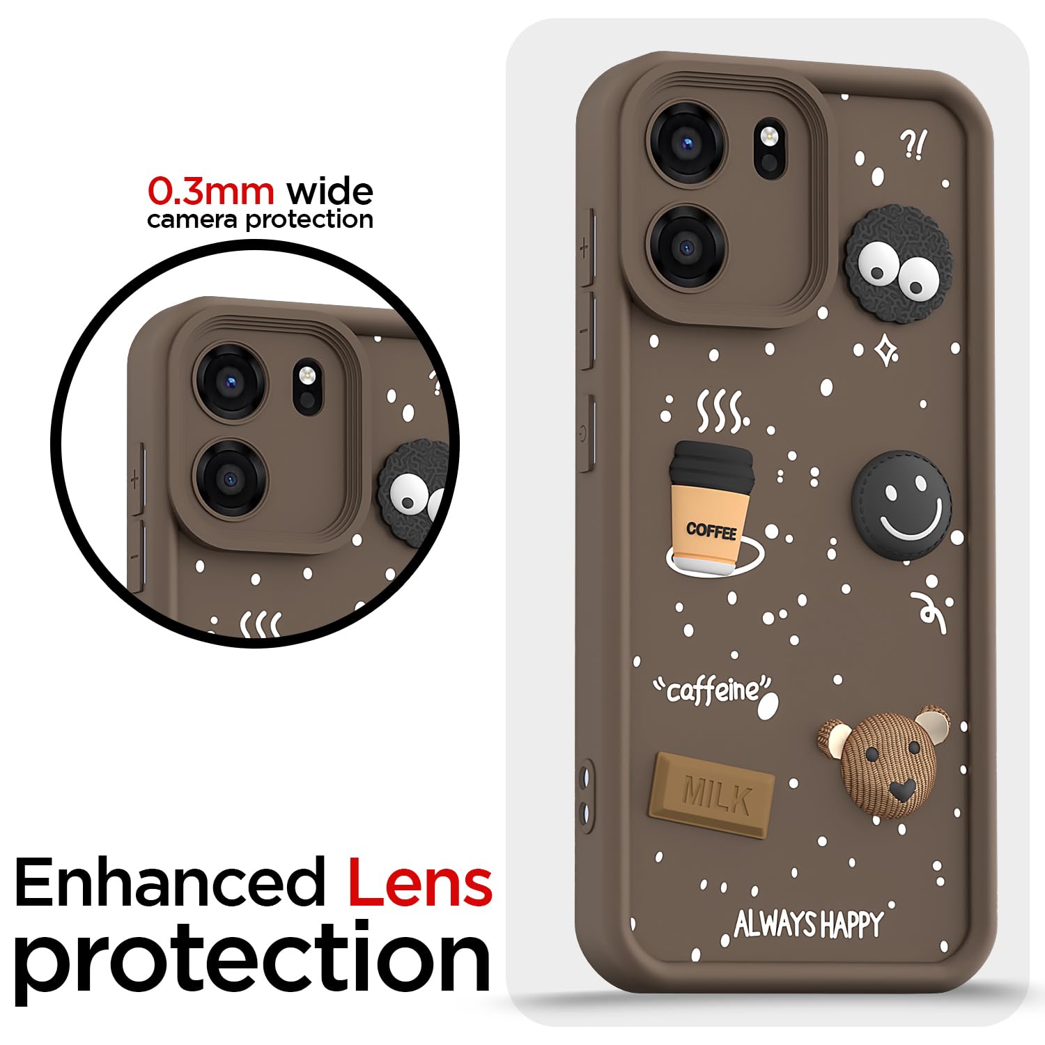 OnePlus Nord CE 6 5G/3D Silicone phone cover in brown by Pikkme – photo 5