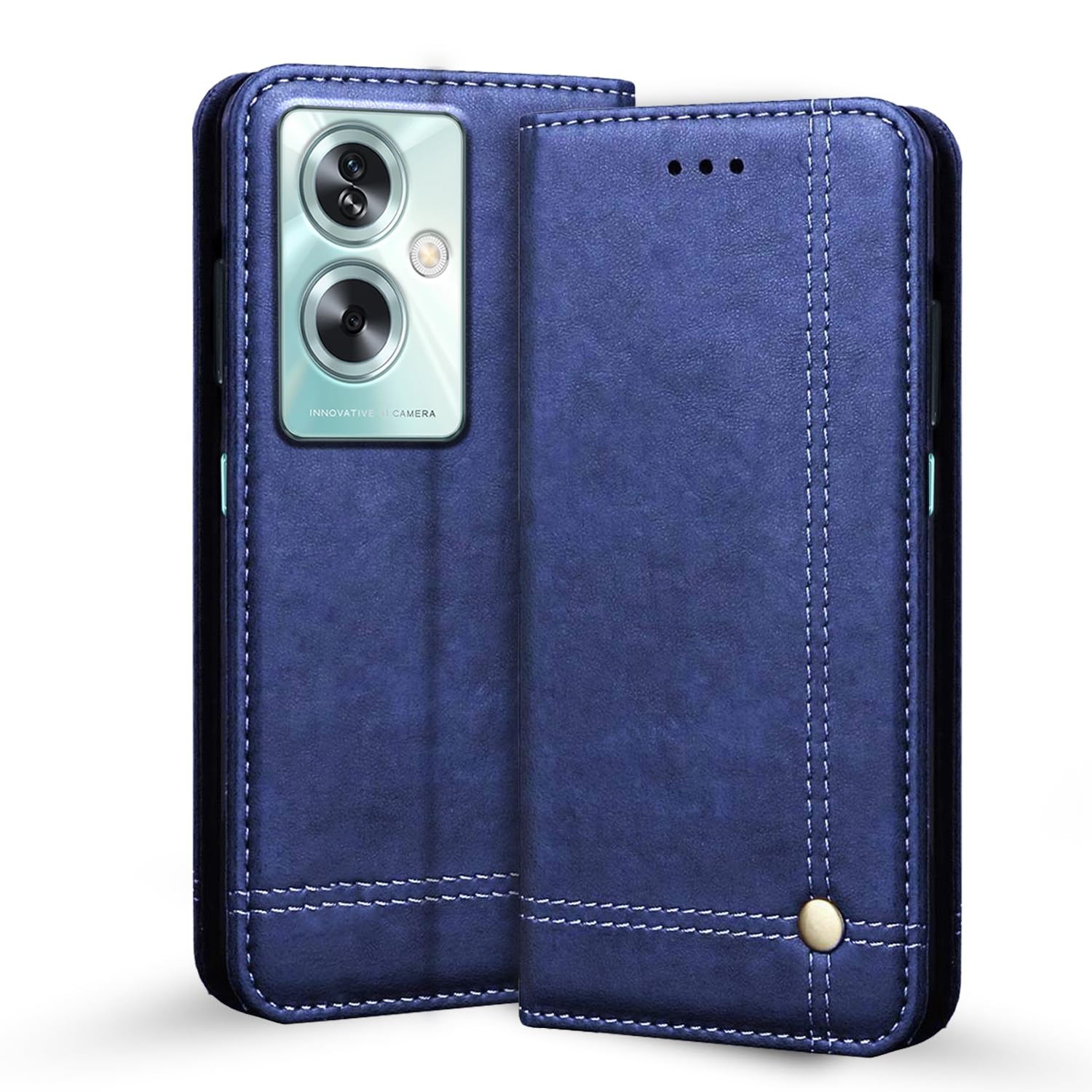 Pikkme blue wallet flip cover for Oppo A79 5G