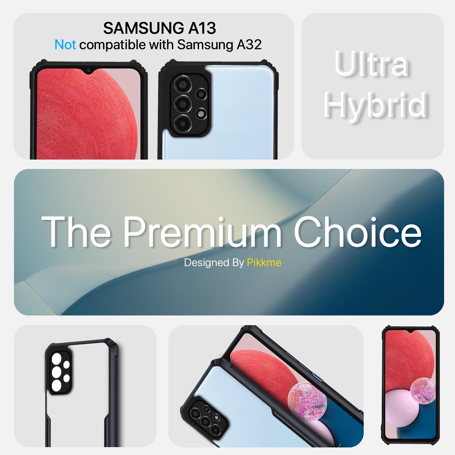 Pikkme Samsung A13 4G/A13 5G Hybrid black back cover – photo 2