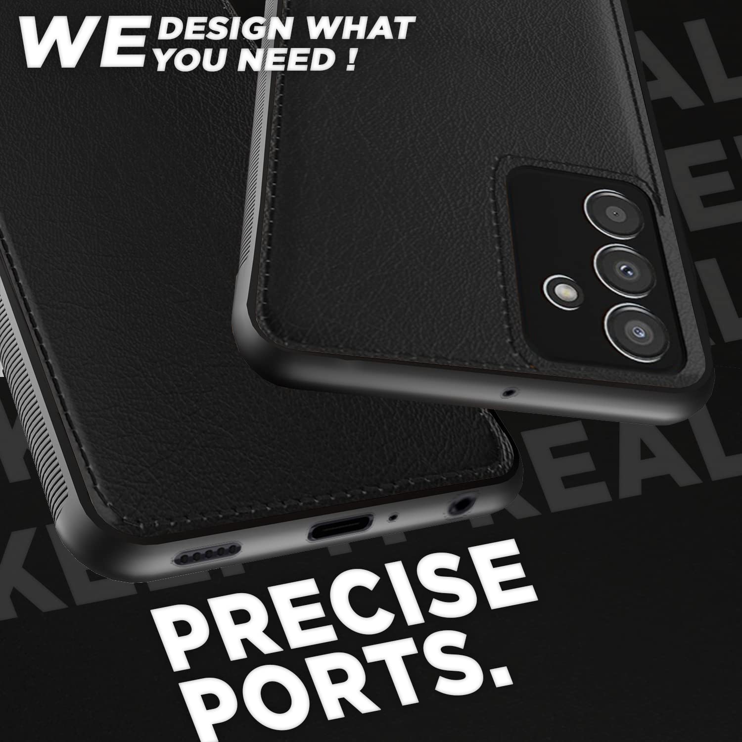 Pikkme black Leather back cover for Samsung M13 4G – photo 4