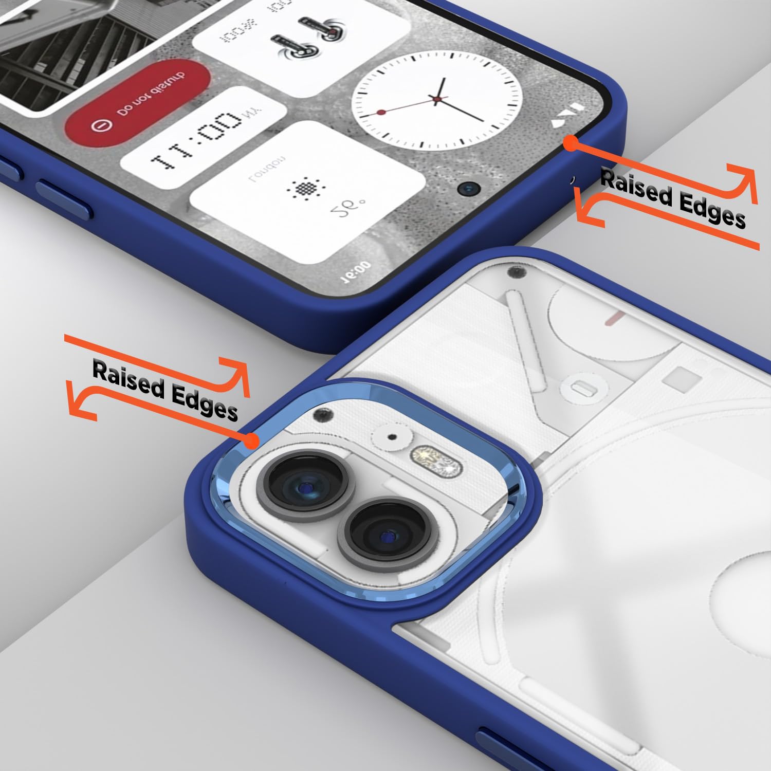 Pikkme Nothing Phone 2 Camring Back Cover (Dark Blue)