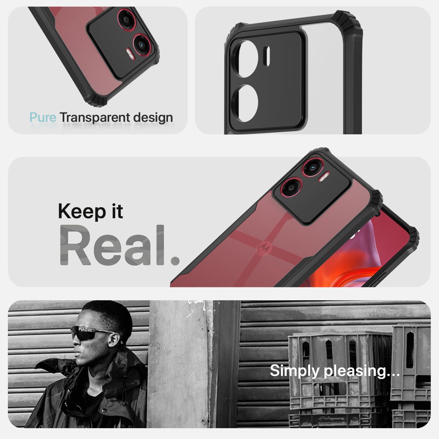 Pikkme black Clear mobile cover for Moto G05 – photo 4