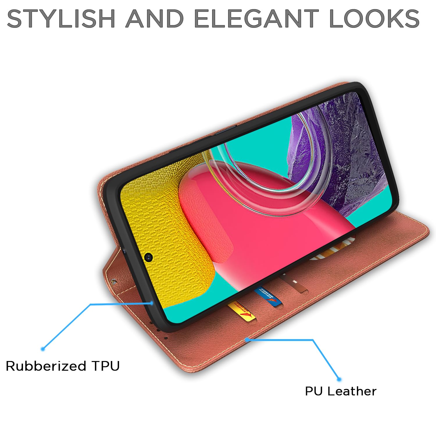 Pikkme Samsung M53 5G Magnetic brown flip case – photo 5